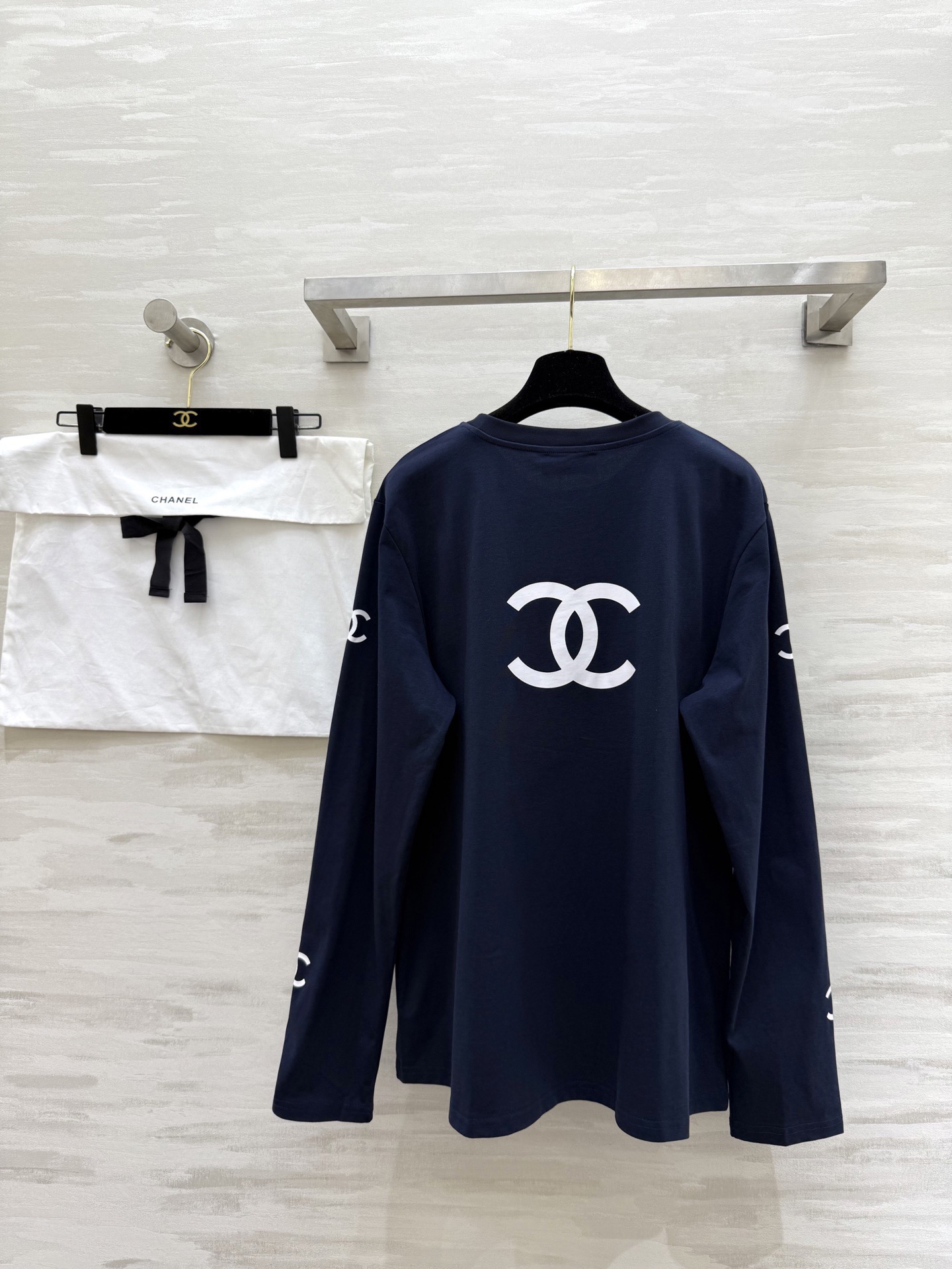 #Chane♡²⁶新款 长袖上衣 四季🉑️穿 定制纯棉面料 宽松Os版型 高品质定制 现货首发size：