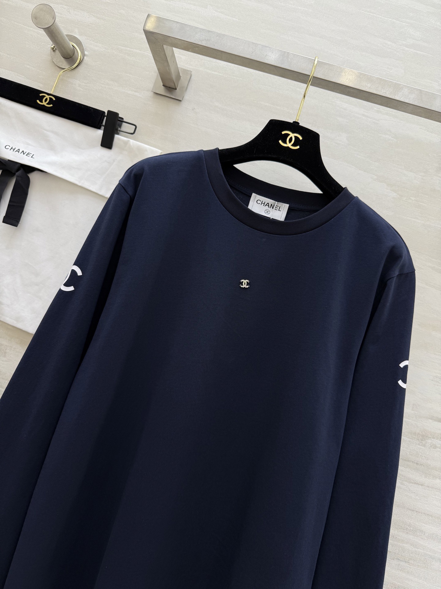 #Chane♡²⁶新款 长袖上衣 四季🉑️穿 定制纯棉面料 宽松Os版型 高品质定制 现货首发size：