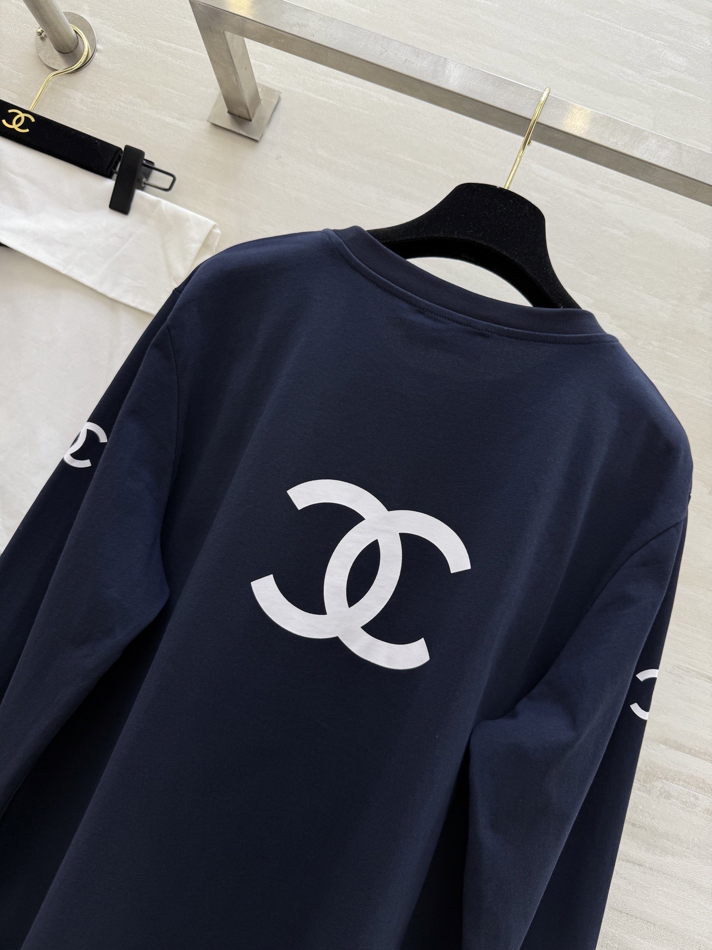 #Chane♡²⁶新款 长袖上衣 四季🉑️穿 定制纯棉面料 宽松Os版型 高品质定制 现货首发size：