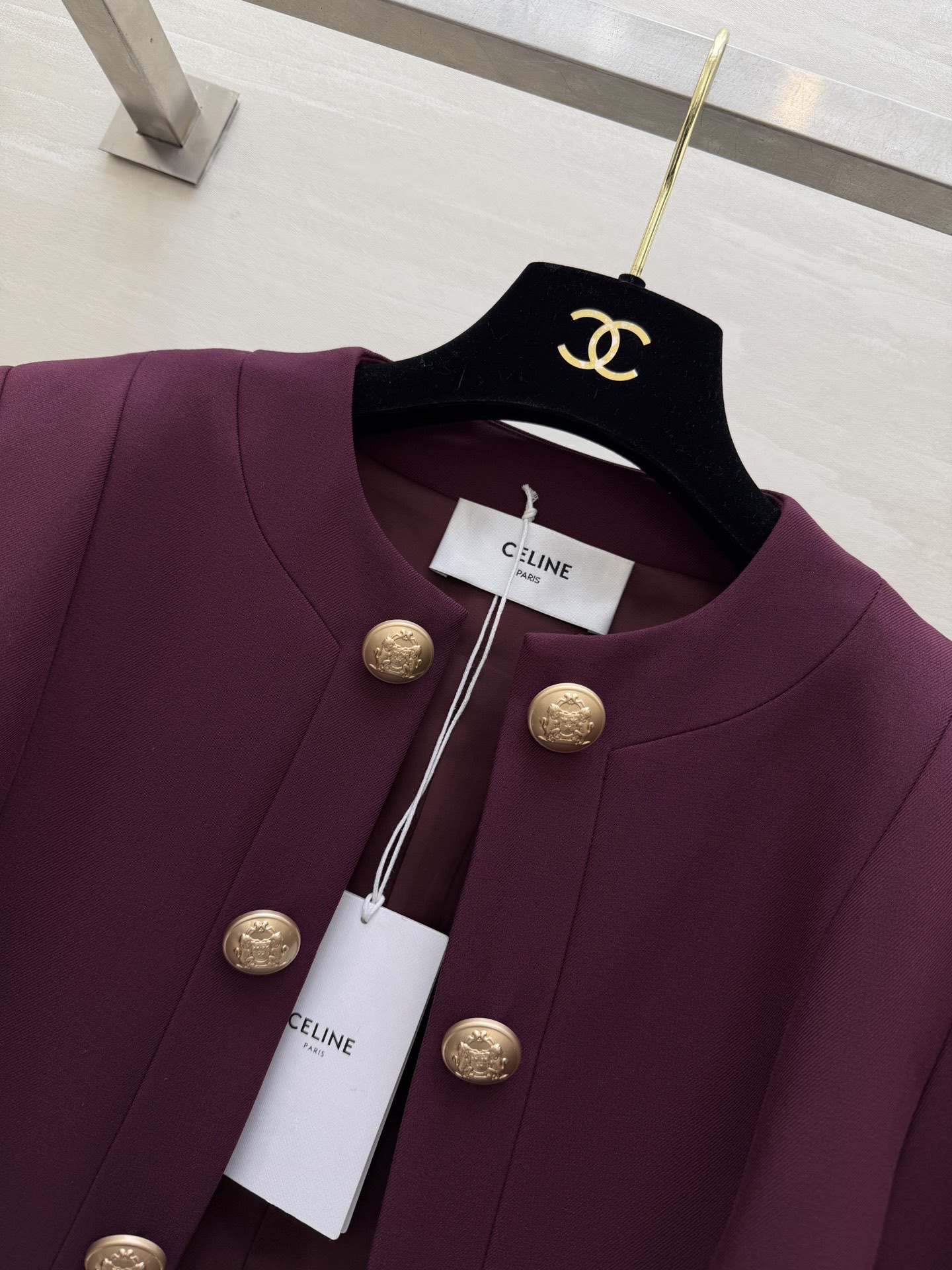 #Celin♡²⁶早春新款 双排金扣外套 高品质定制 现货首发size：S/M/L/XL（s码肩宽：38