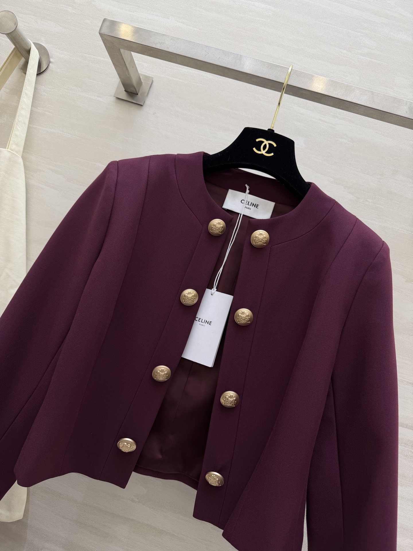 #Celin♡²⁶早春新款 双排金扣外套 高品质定制 现货首发size：S/M/L/XL（s码肩宽：38