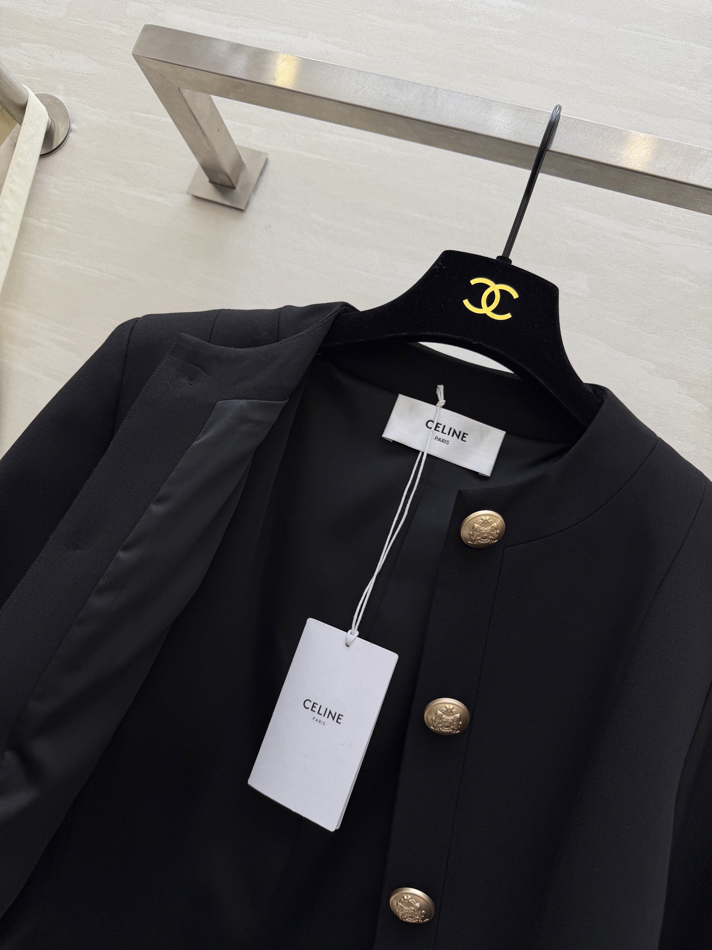 #Celin♡²⁶早春新款 双排金扣外套 高品质定制 现货首发size：S/M/L/XL（s码肩宽：38