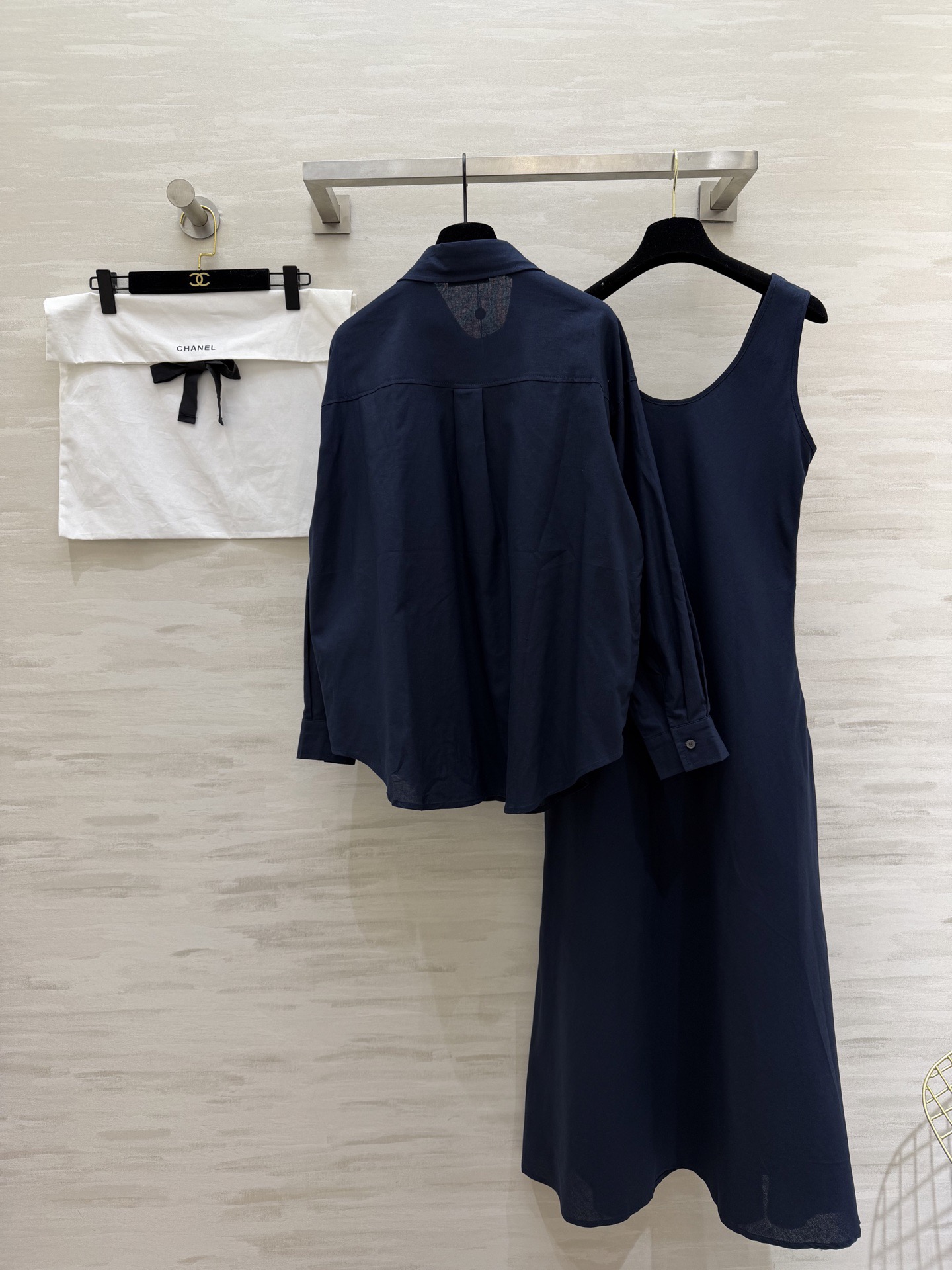 #Chane♡²⁶度假系列⛱️ 翻领棉麻衬衣➕无袖背心裙 高级时髦 定制亚麻质地 高品质 分开发售 si