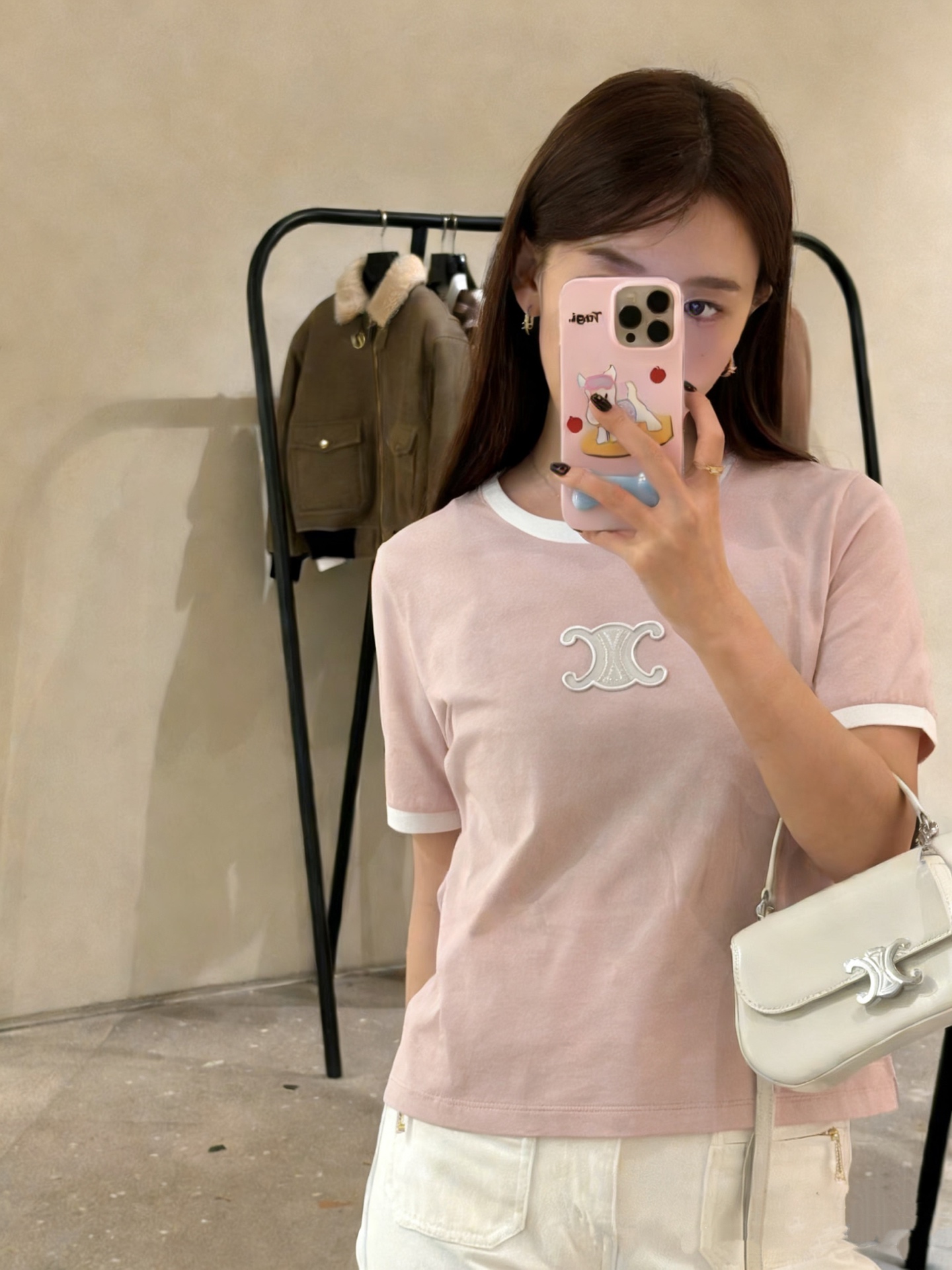 #Celin♡²⁶春夏限定撞色T恤｜把春天穿在身上樱花粉温柔治愈 baby蓝清爽减龄 双色可选适配不同风