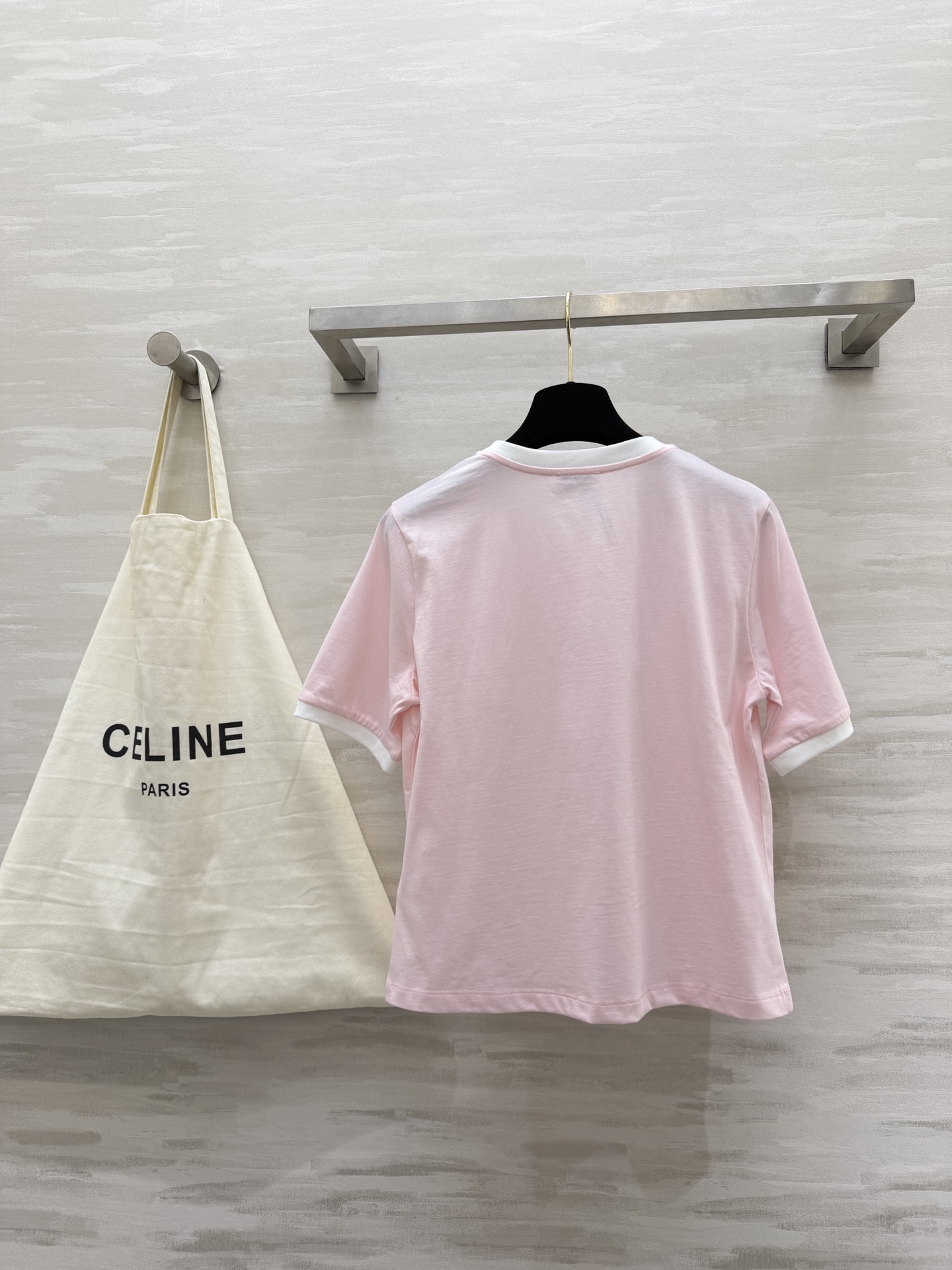 #Celin♡²⁶春夏限定撞色T恤｜把春天穿在身上樱花粉温柔治愈 baby蓝清爽减龄 双色可选适配不同风