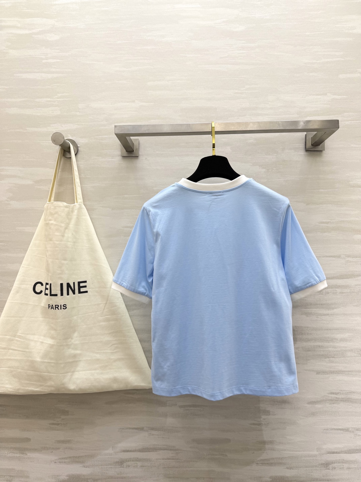 #Celin♡²⁶春夏限定撞色T恤｜把春天穿在身上樱花粉温柔治愈 baby蓝清爽减龄 双色可选适配不同风