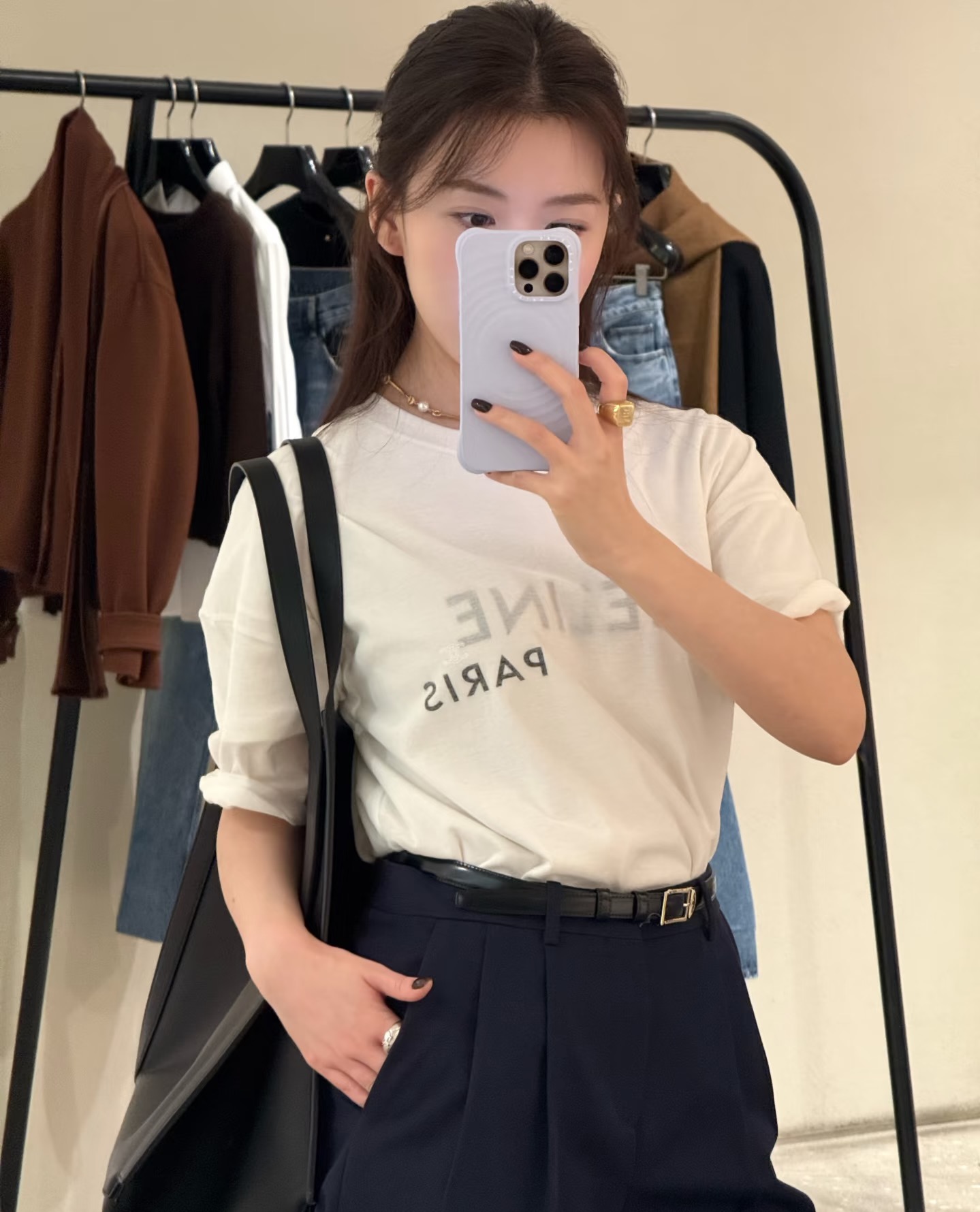 #CELIN♡²⁶ss TRIOMPHE印花T恤 宽松版型穿出法式慵懒风 高品质定制 现货首发size：