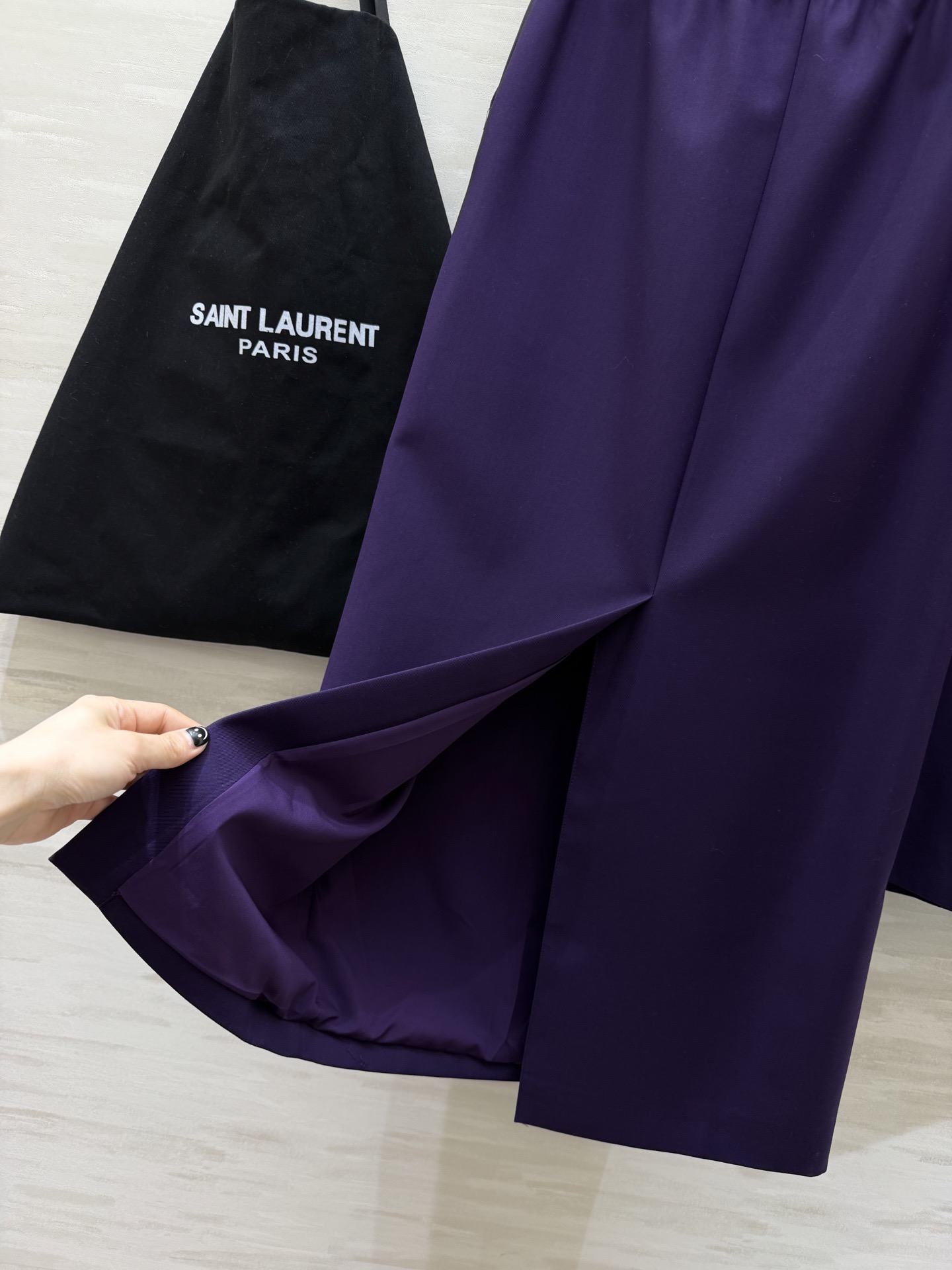 #ysl²⁶新款 精纺羊毛混纺西装套装裙 无领剪裁高级大气 细节超精致 高腰半身裙拉长身材比例 干练优雅