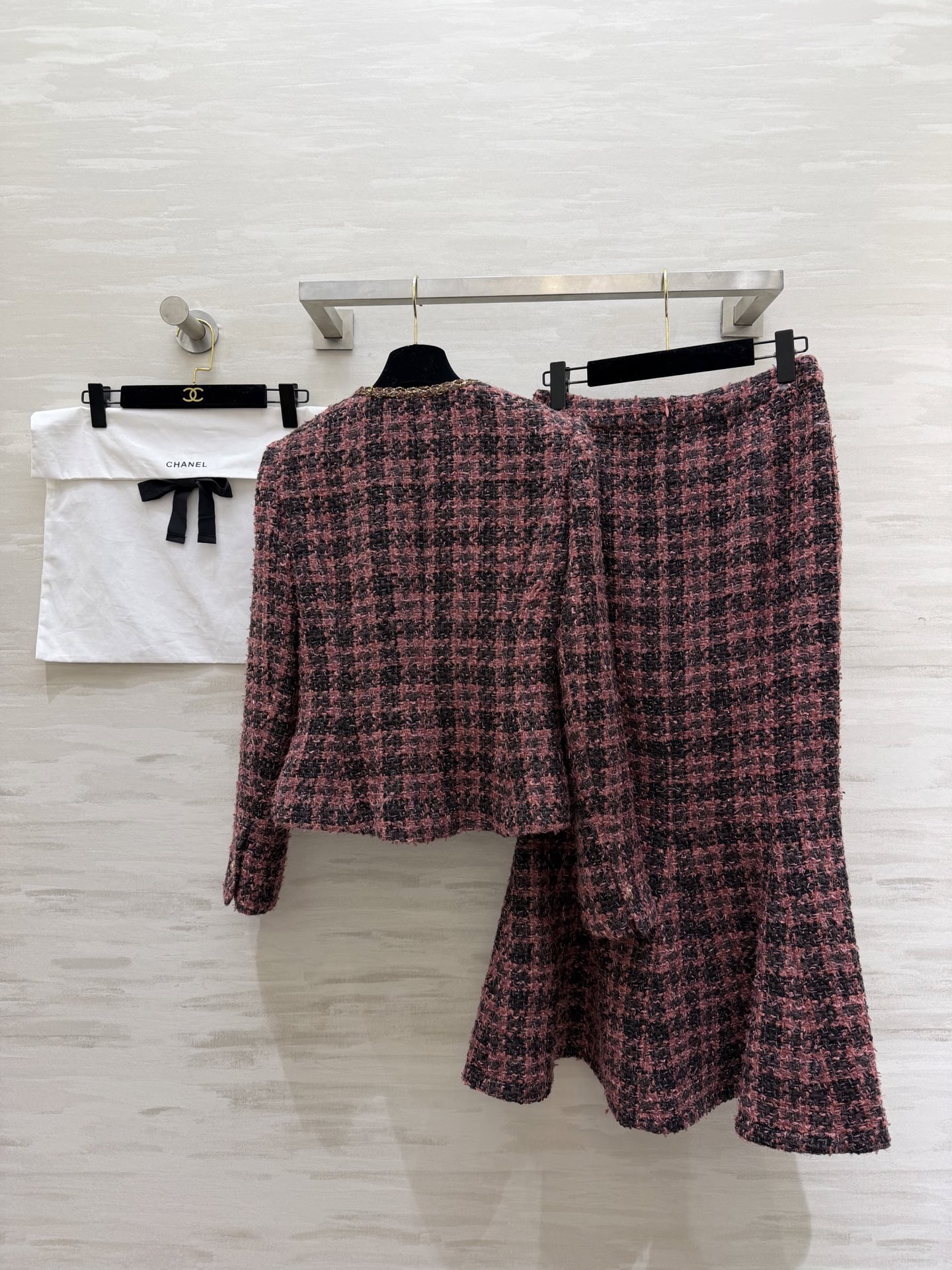 #Chane♡²⁶限定名媛风鱼尾裙套装 优雅大方 鱼尾半身裙设计婀娜多姿 大气女人 定制编织面料精致高级