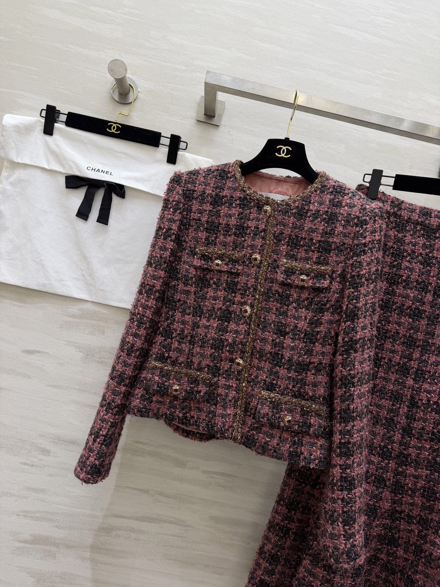 #Chane♡²⁶限定名媛风鱼尾裙套装 优雅大方 鱼尾半身裙设计婀娜多姿 大气女人 定制编织面料精致高级