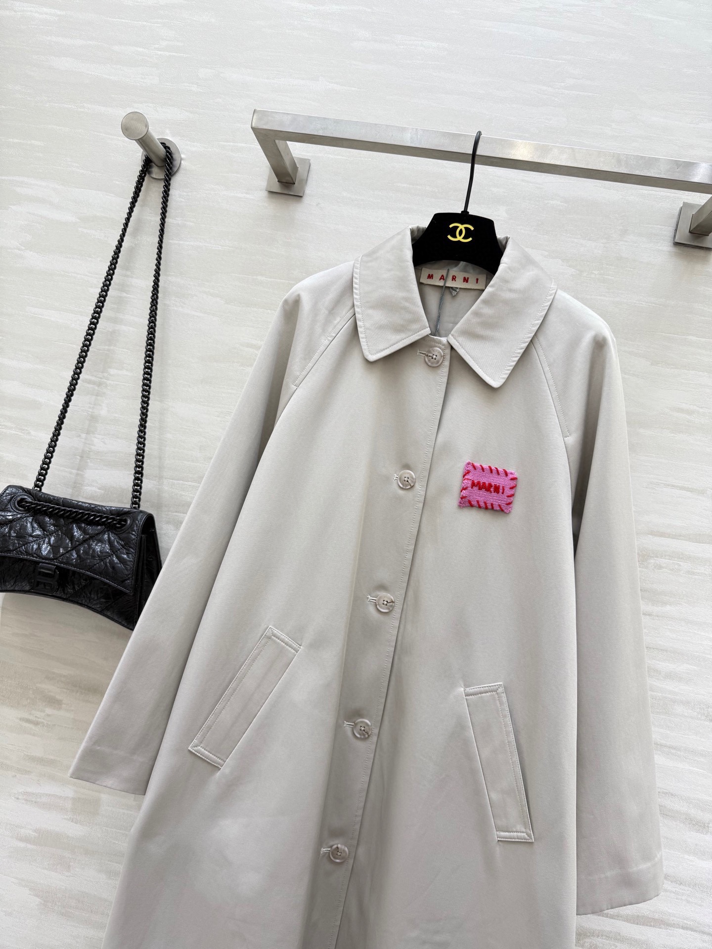 #MARN♡新款 原单品质 长款风衣外套 高品质定制 现货首发size：S/M/L（s码胸围：108，衣