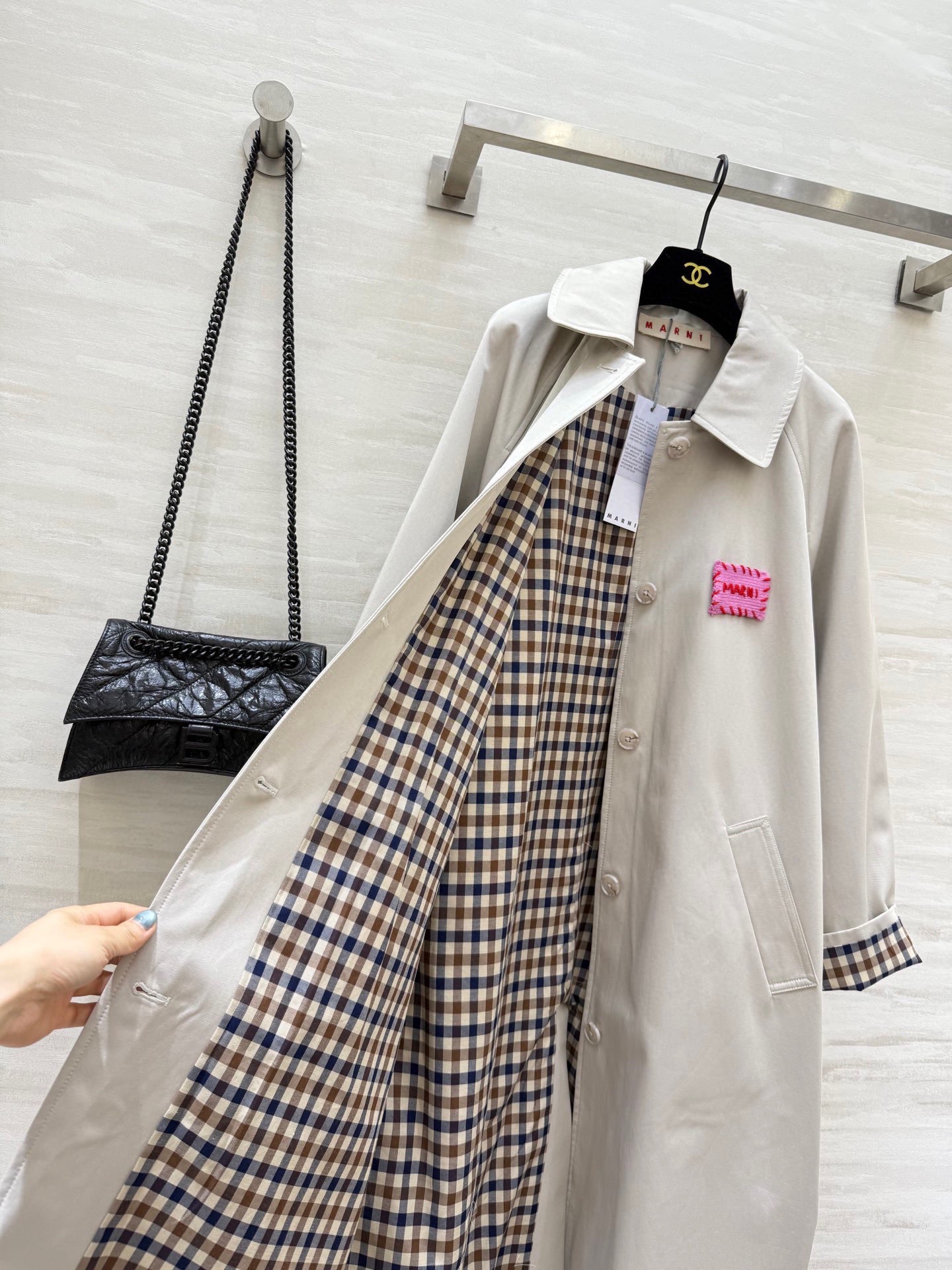 #MARN♡新款 原单品质 长款风衣外套 高品质定制 现货首发size：S/M/L（s码胸围：108，衣