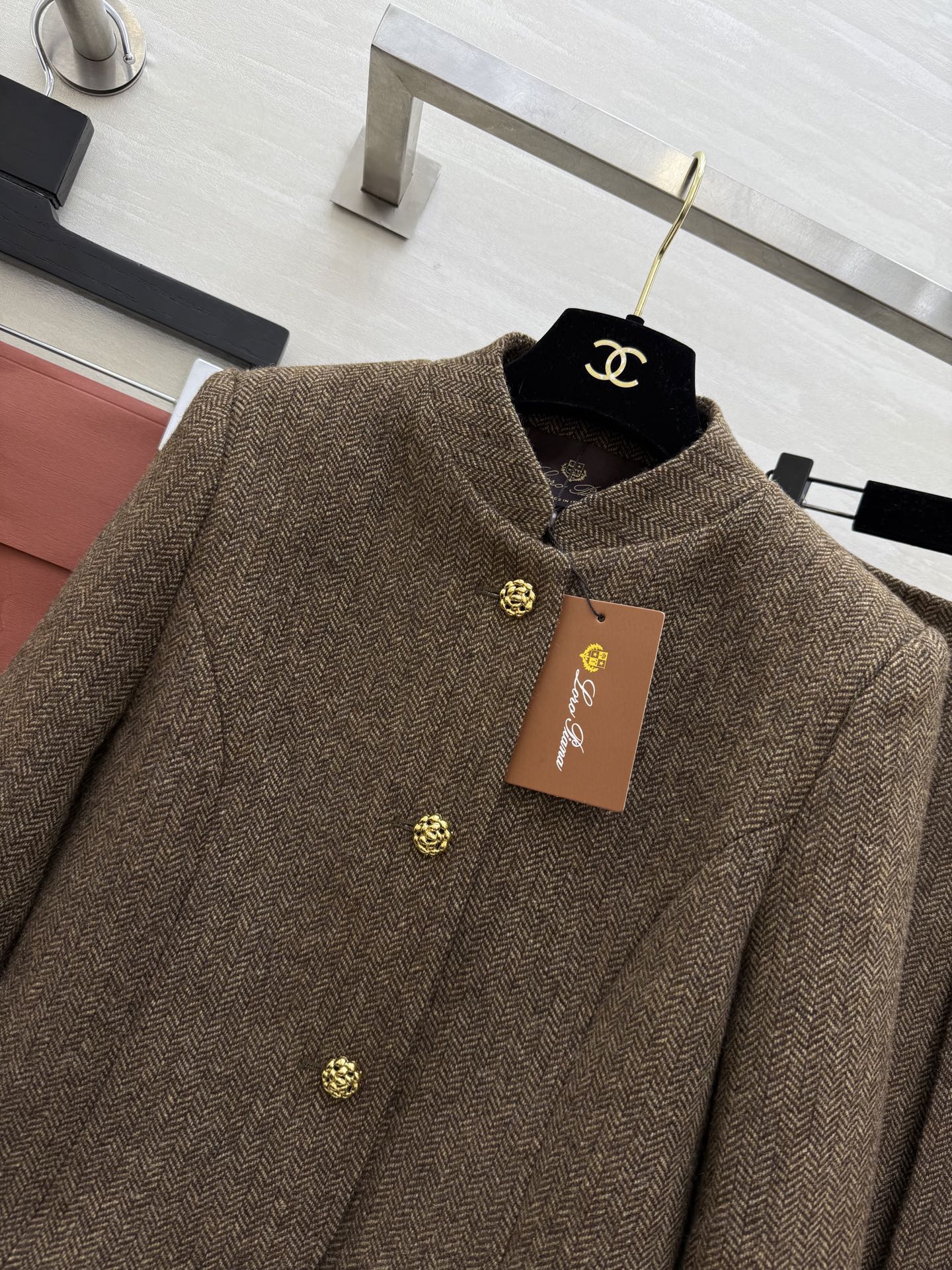 #Loro Pian♡²⁶新款 老钱风人字纹套装 高品质定制 现货首发size：S/M/L（s码胸围：8