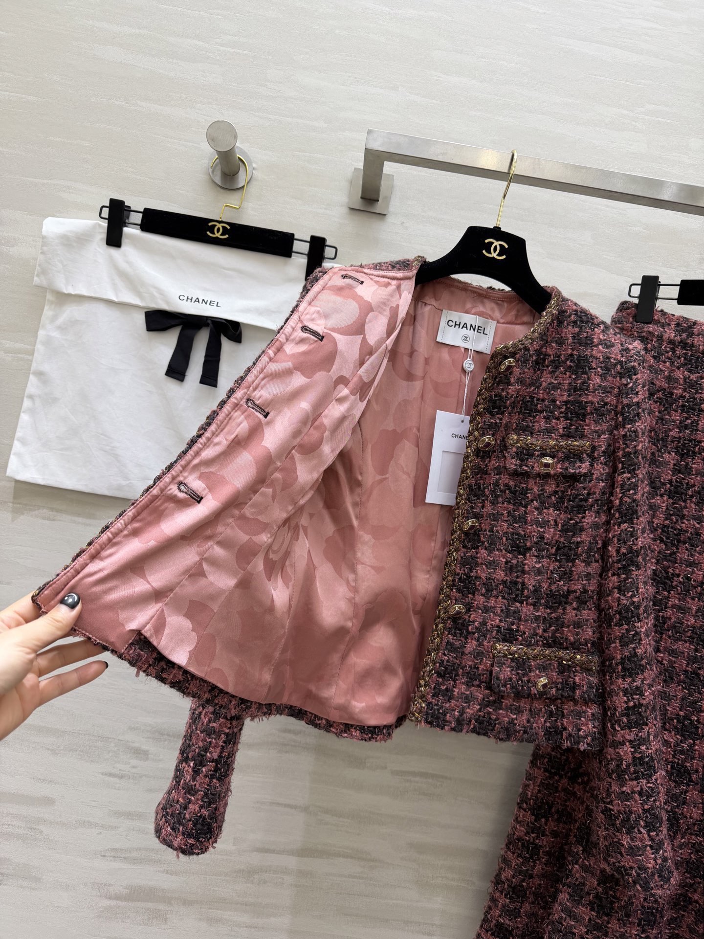 #Chane♡²⁶限定名媛风鱼尾裙套装 优雅大方 鱼尾半身裙设计婀娜多姿 大气女人 定制编织面料精致高级