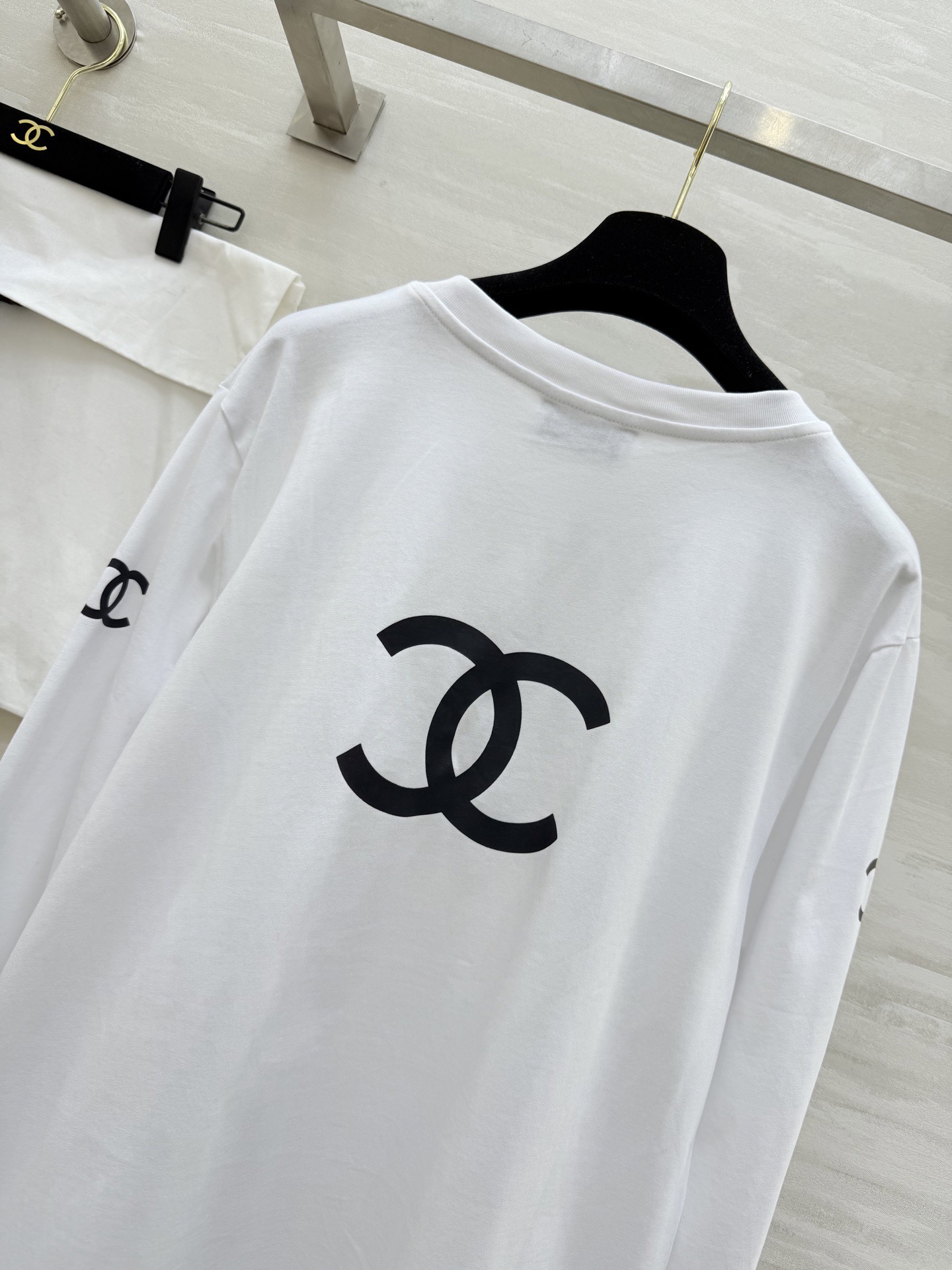 #Chane♡²⁶新款 长袖上衣 四季🉑️穿 定制纯棉面料 宽松Os版型 高品质定制 现货首发size：