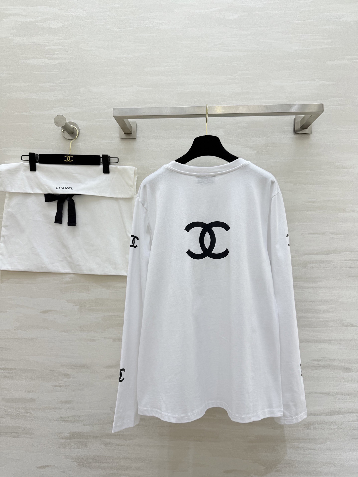 #Chane♡²⁶新款 长袖上衣 四季🉑️穿 定制纯棉面料 宽松Os版型 高品质定制 现货首发size：