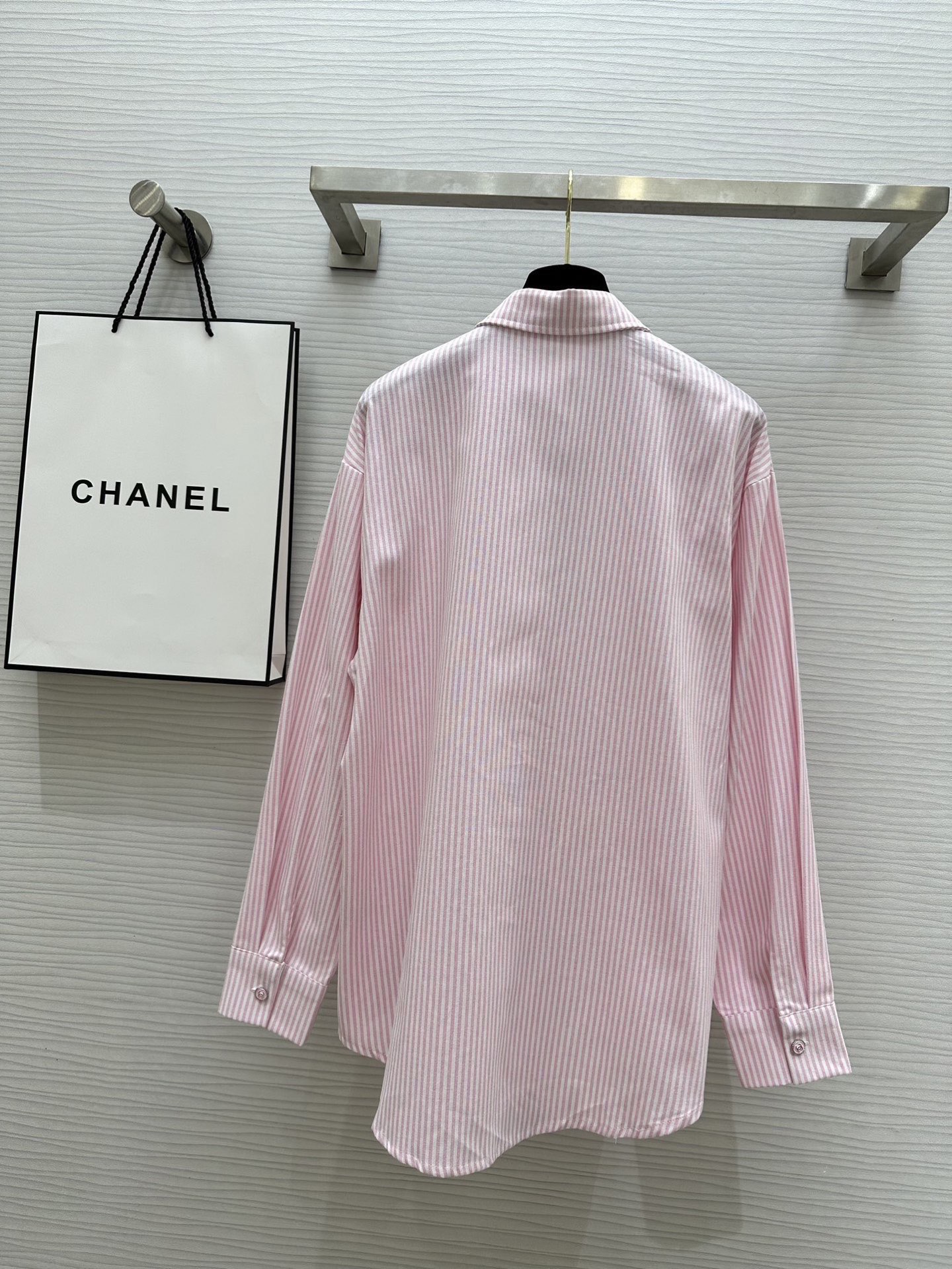 #Chane♡粉色条纹中古风衬衣 超级显肤白的颜色 高品质定制 现货首发size：36/38/40（38