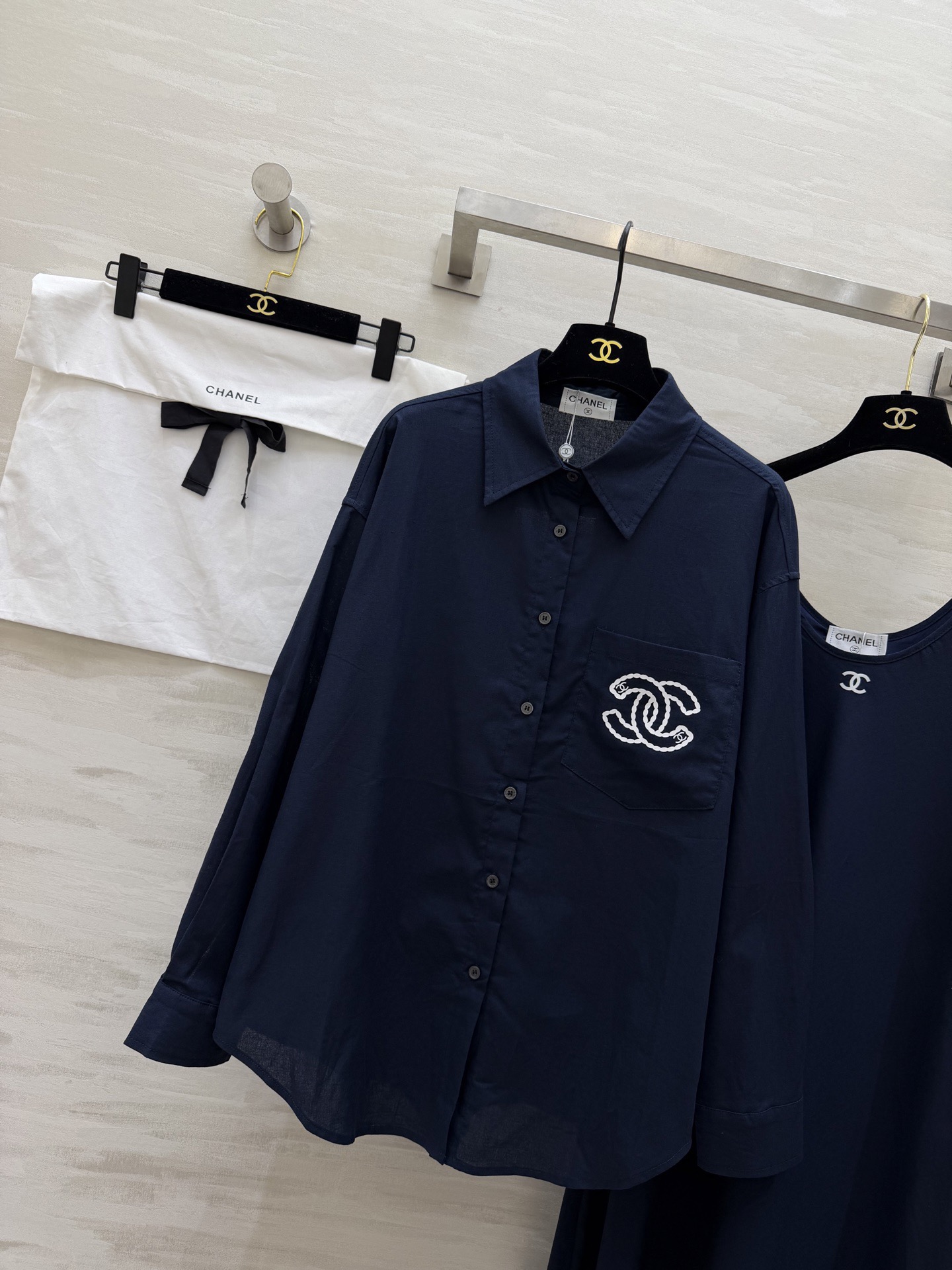 #Chane♡²⁶度假系列⛱️ 翻领棉麻衬衣➕无袖背心裙 高级时髦 定制亚麻质地 高品质 分开发售 si