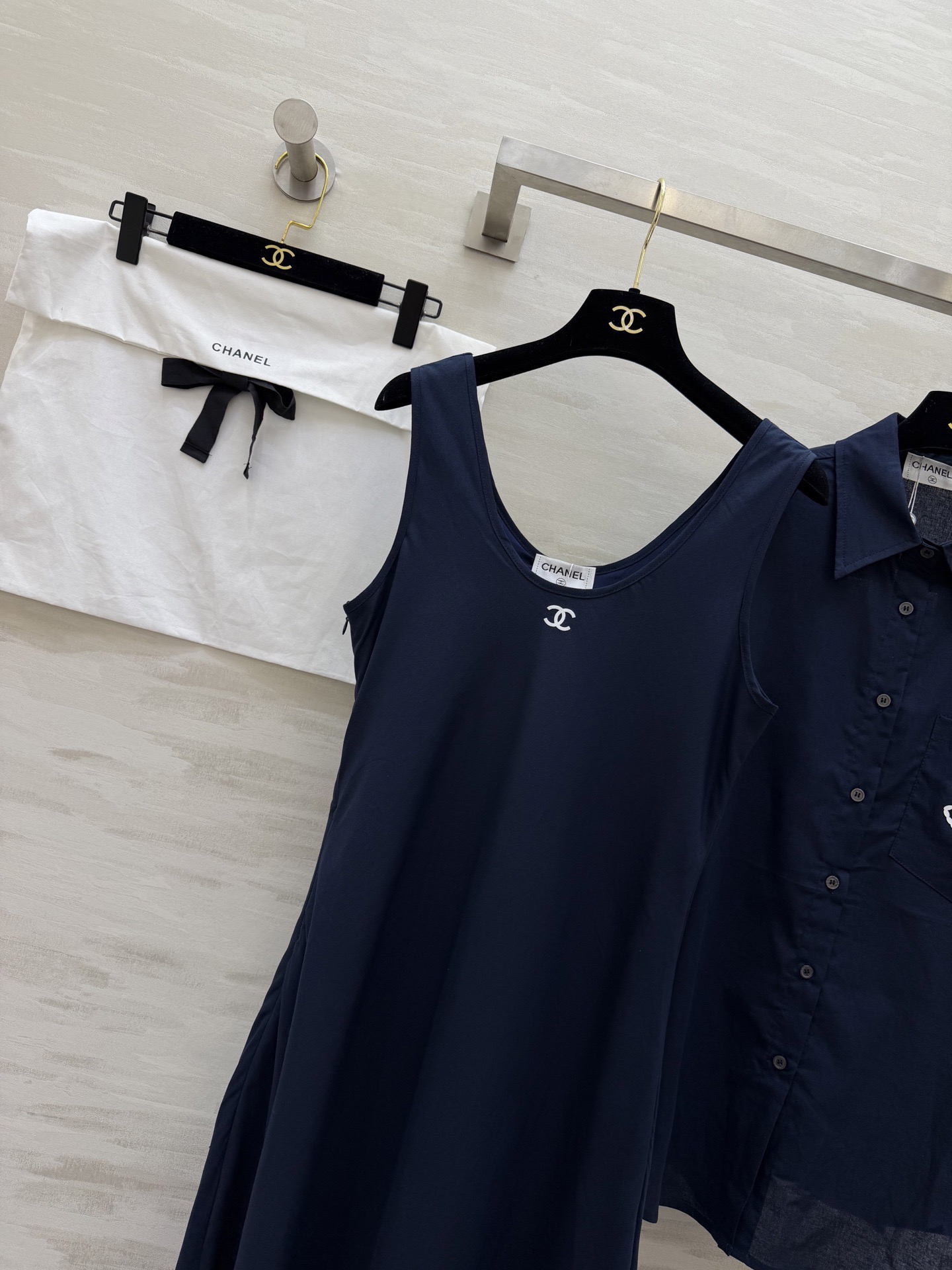 #Chane♡²⁶度假系列⛱️ 翻领棉麻衬衣➕无袖背心裙 高级时髦 定制亚麻质地 高品质 分开发售 si