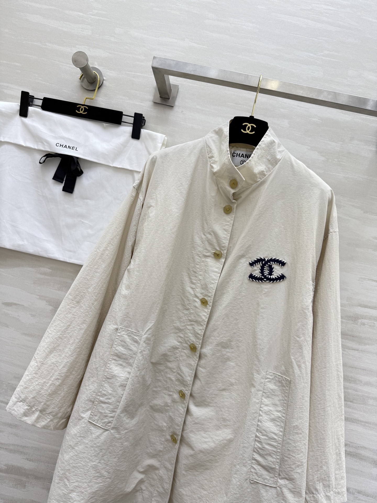 #Chane♡新款 中古系列中长款外套 高品质定制 现货首发 配送防尘袋size：36/38/40（36