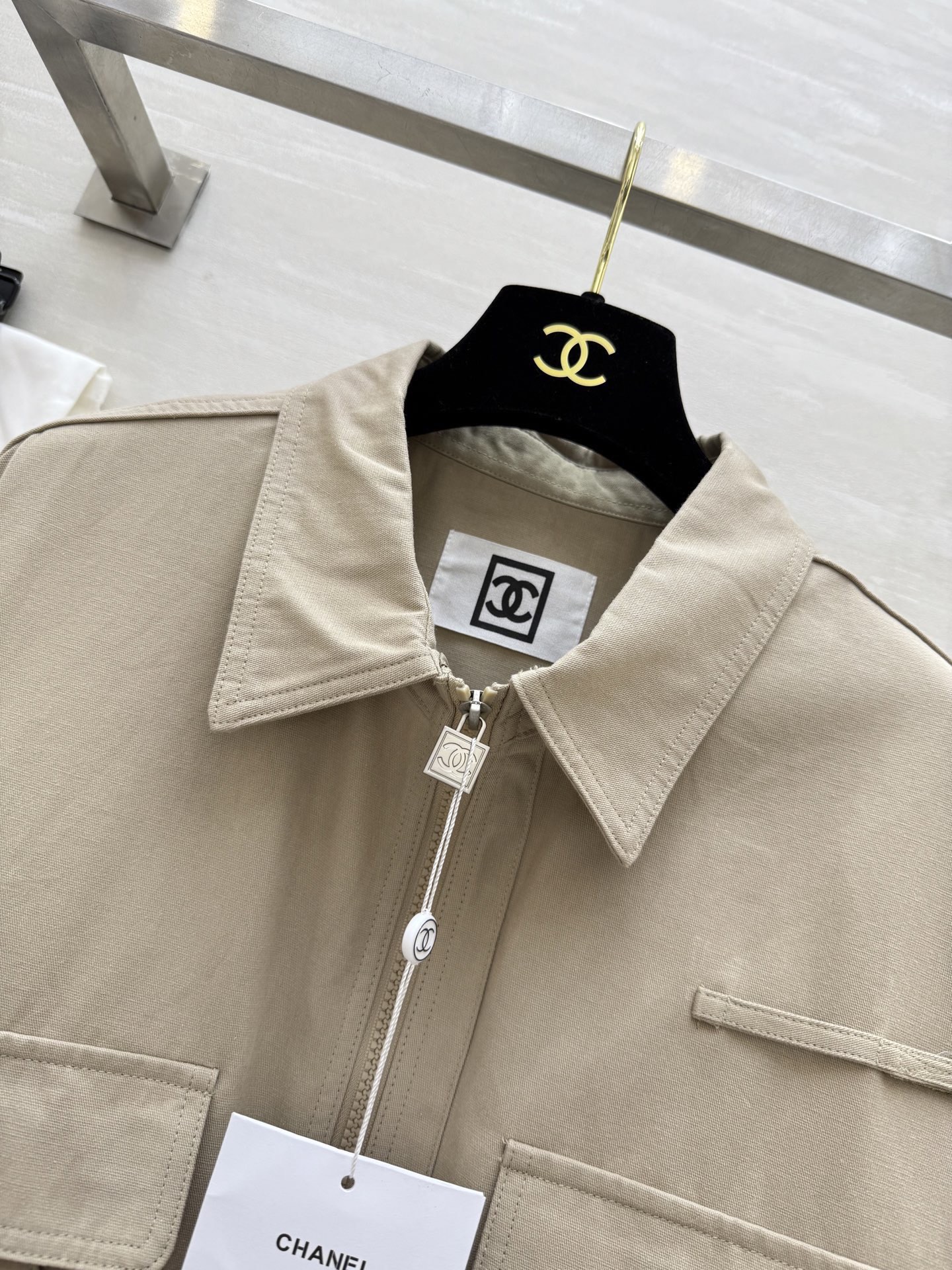 #Chane♡新款 中古系列 翻领口袋外套 高品质定制 现货首发size：36/38/40（36码肩宽：