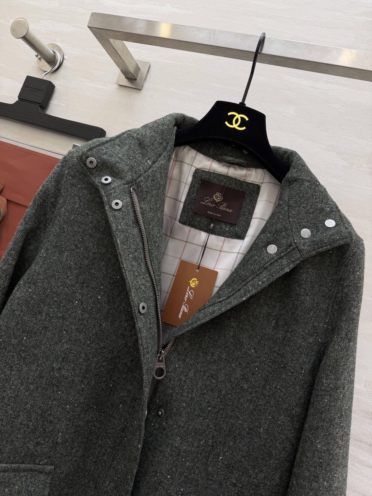 #Loro Pian♡²⁶早春新款 Voyager旅行外套 混色羊毛花纱肌理自带高级感 立领设计利落大方