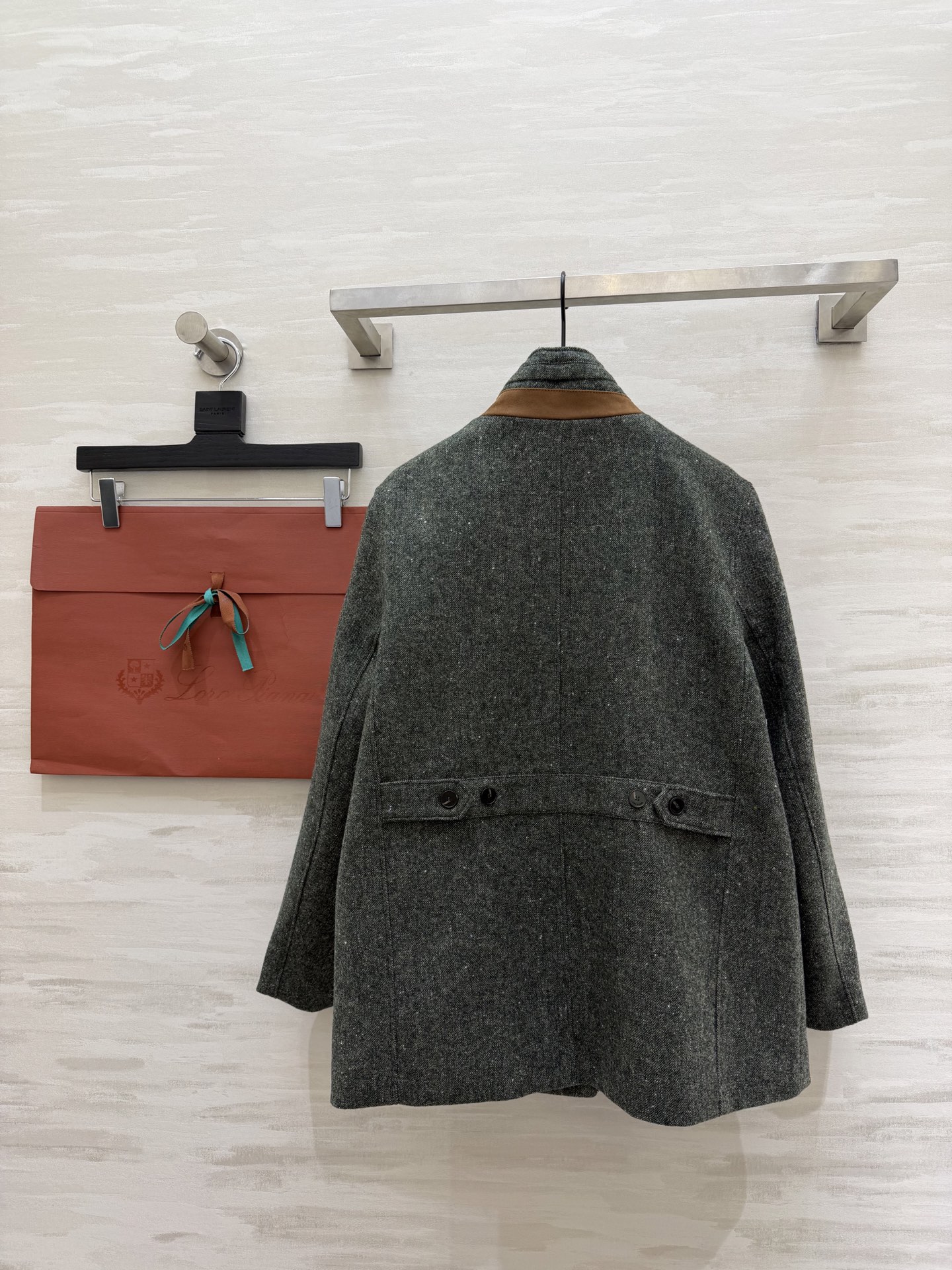 #Loro Pian♡²⁶早春新款 Voyager旅行外套 混色羊毛花纱肌理自带高级感 立领设计利落大方