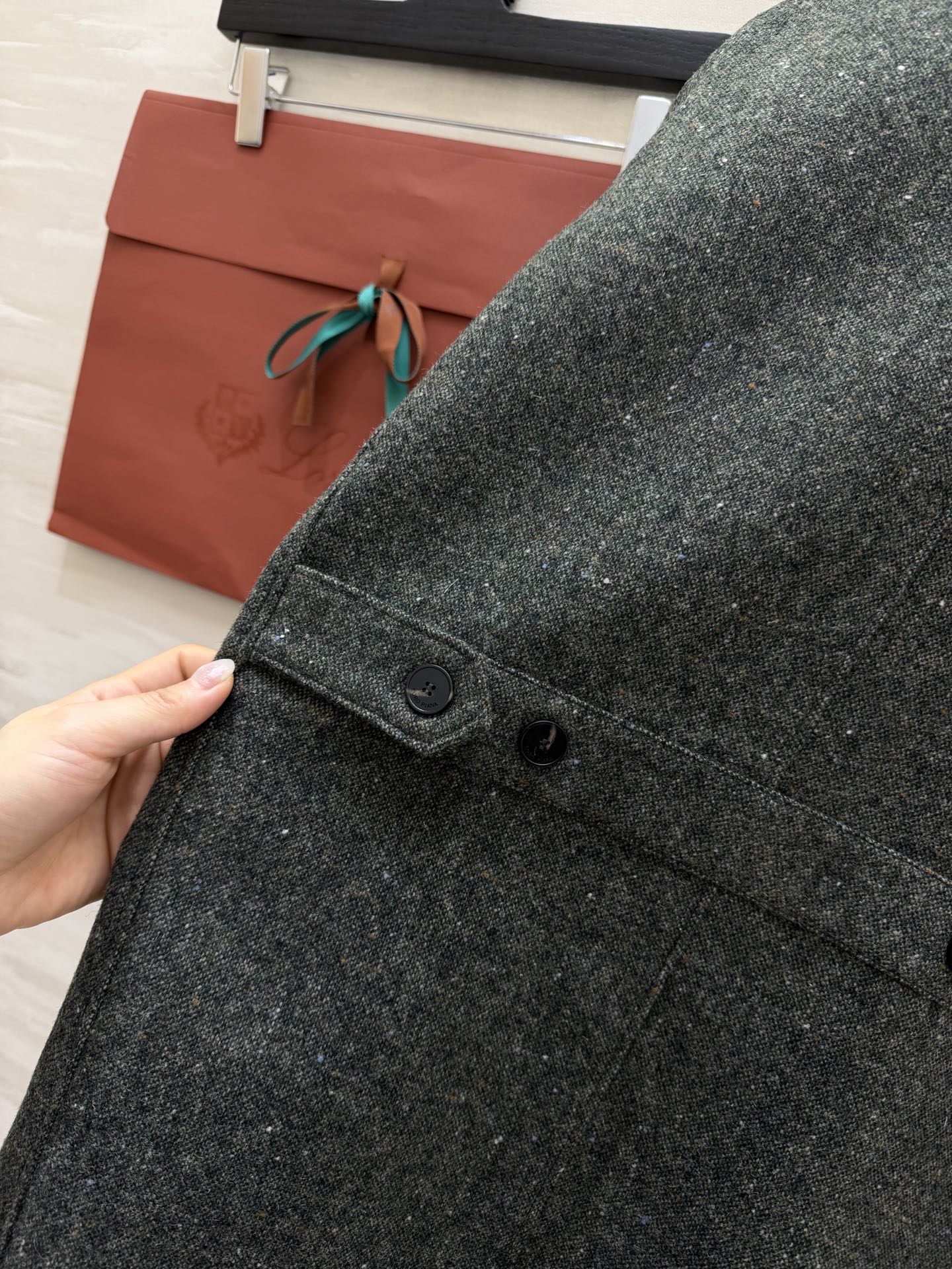 #Loro Pian♡²⁶早春新款 Voyager旅行外套 混色羊毛花纱肌理自带高级感 立领设计利落大方