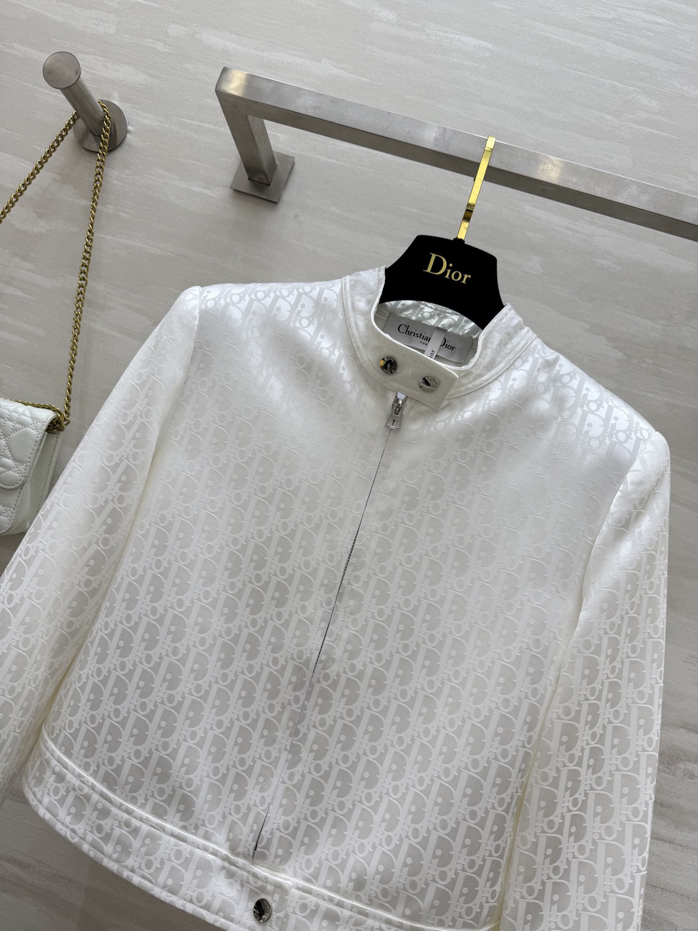 #DIO♡提花醋酸夹克外套 时髦高级 定制进口提花醋酸面料 立体剪裁版型 高品质 现货首发size：36