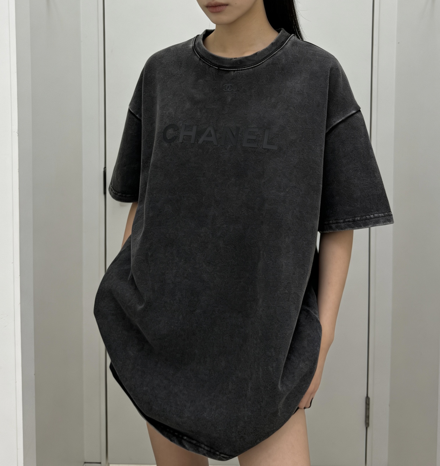 #CHANE²⁶做旧水洗T恤｜自带滤镜的松弛感复古炭黑洗水工艺，把高级感穿在身上！oversize版型，