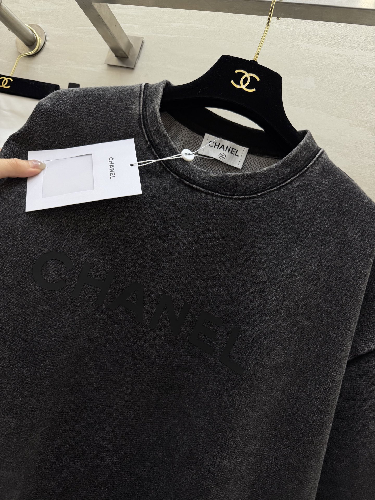 #CHANE²⁶做旧水洗T恤｜自带滤镜的松弛感复古炭黑洗水工艺，把高级感穿在身上！oversize版型，