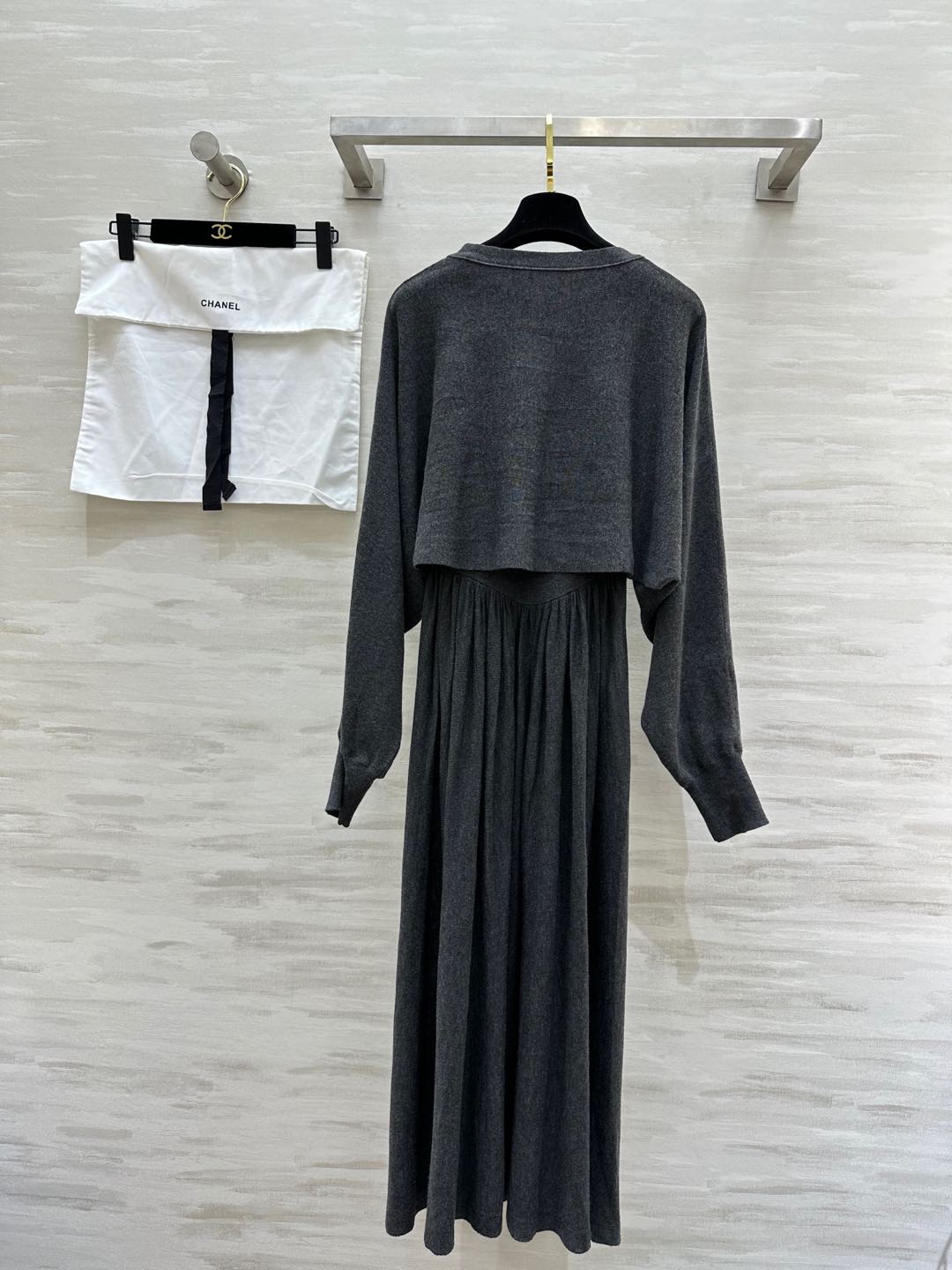 #CHANE♡早春新款 羊毛两件套连衣裙 优雅大方 名媛气质十足 高品质 配送防尘袋 现货首发size：