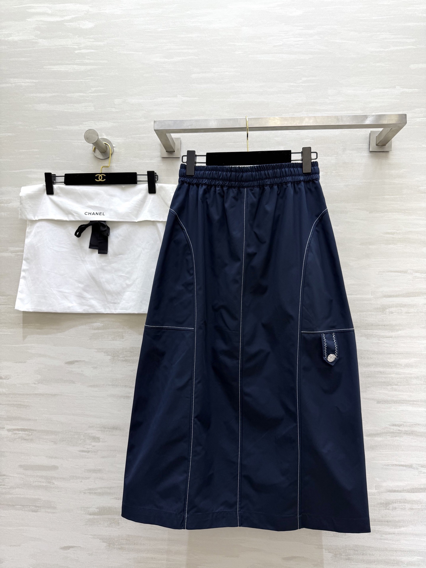 #Chane♡新款 中古系列 牛仔半裙 高品质 现货首发size：36/38/40（38码弹力腰围：72