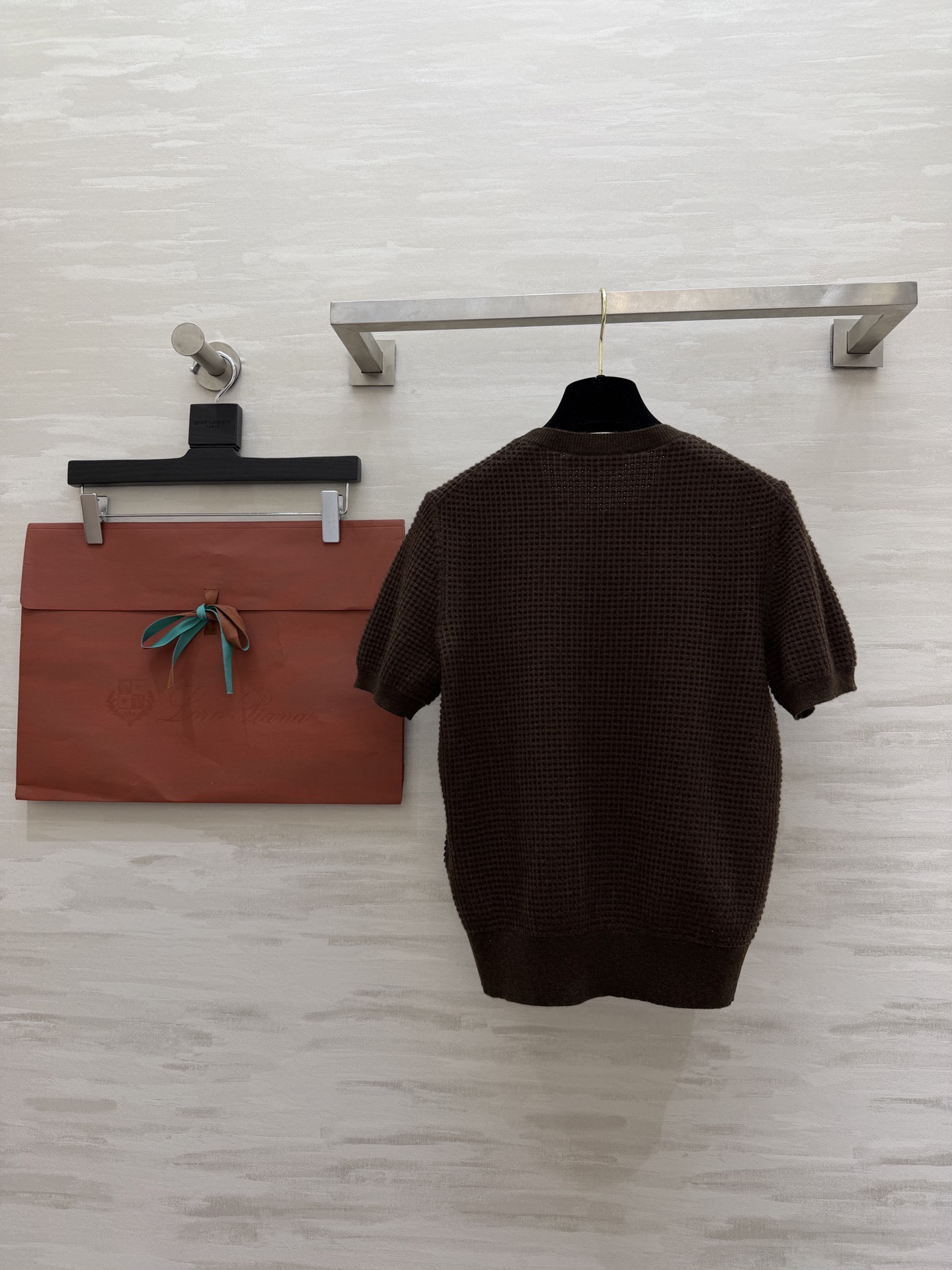 #Loro piana♡²⁶ssS 胶囊系列 圆领短袖提花 针织纯色羊绒短袖上衣 高品质定制 现货首发s