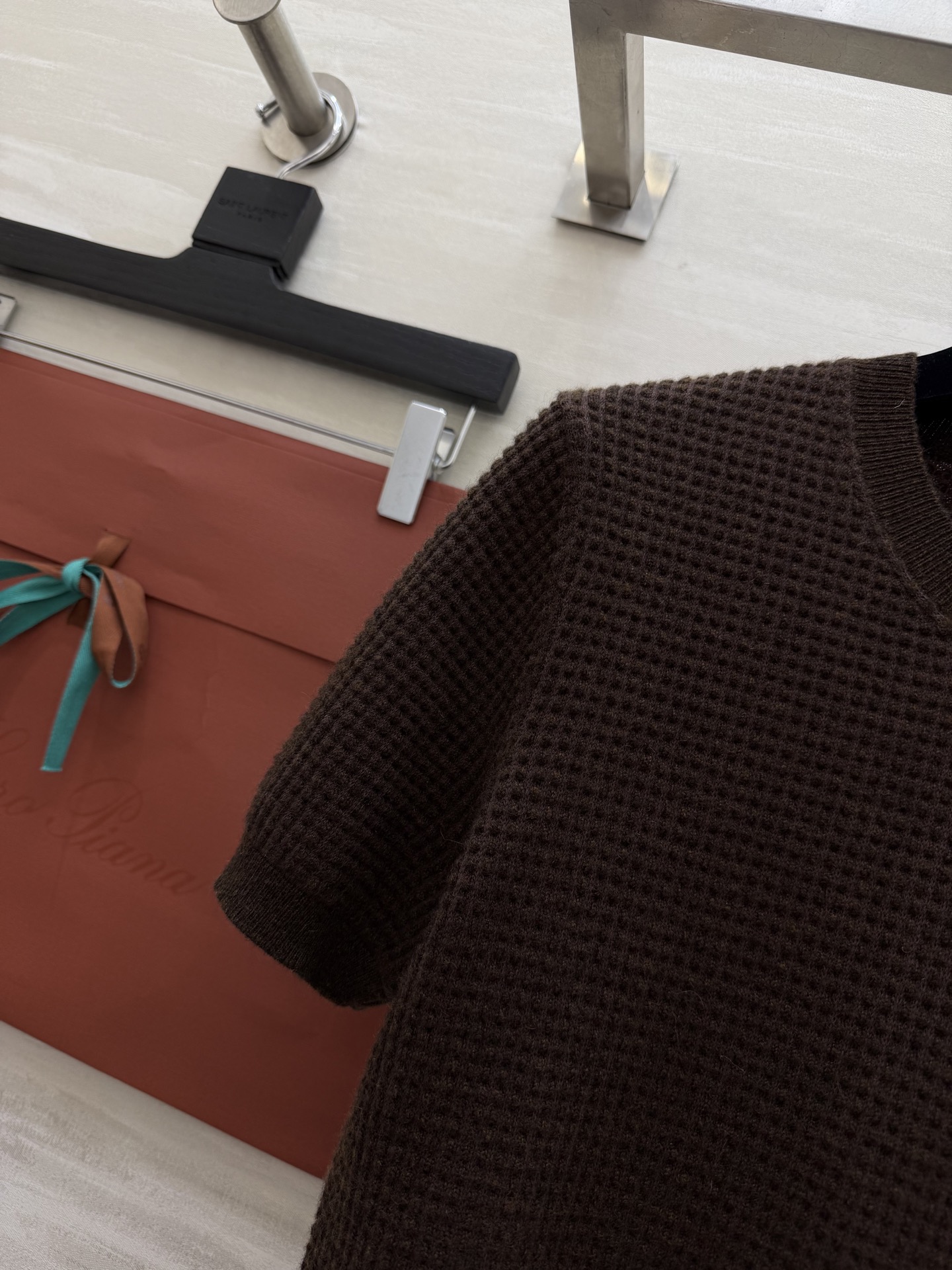 #Loro piana♡²⁶ssS 胶囊系列 圆领短袖提花 针织纯色羊绒短袖上衣 高品质定制 现货首发s