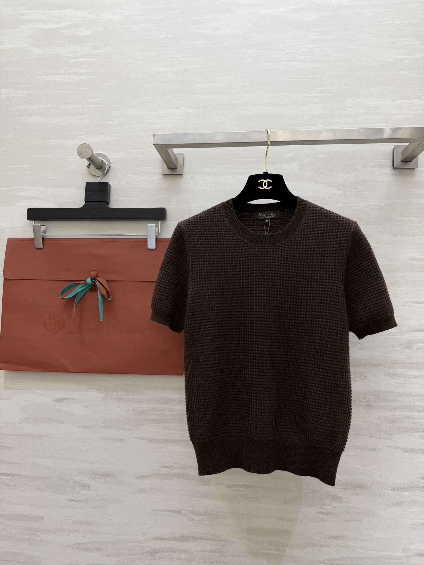 #Loro piana♡²⁶ssS 胶囊系列 圆领短袖提花 针织纯色羊绒短袖上衣 高品质定制 现货首发s