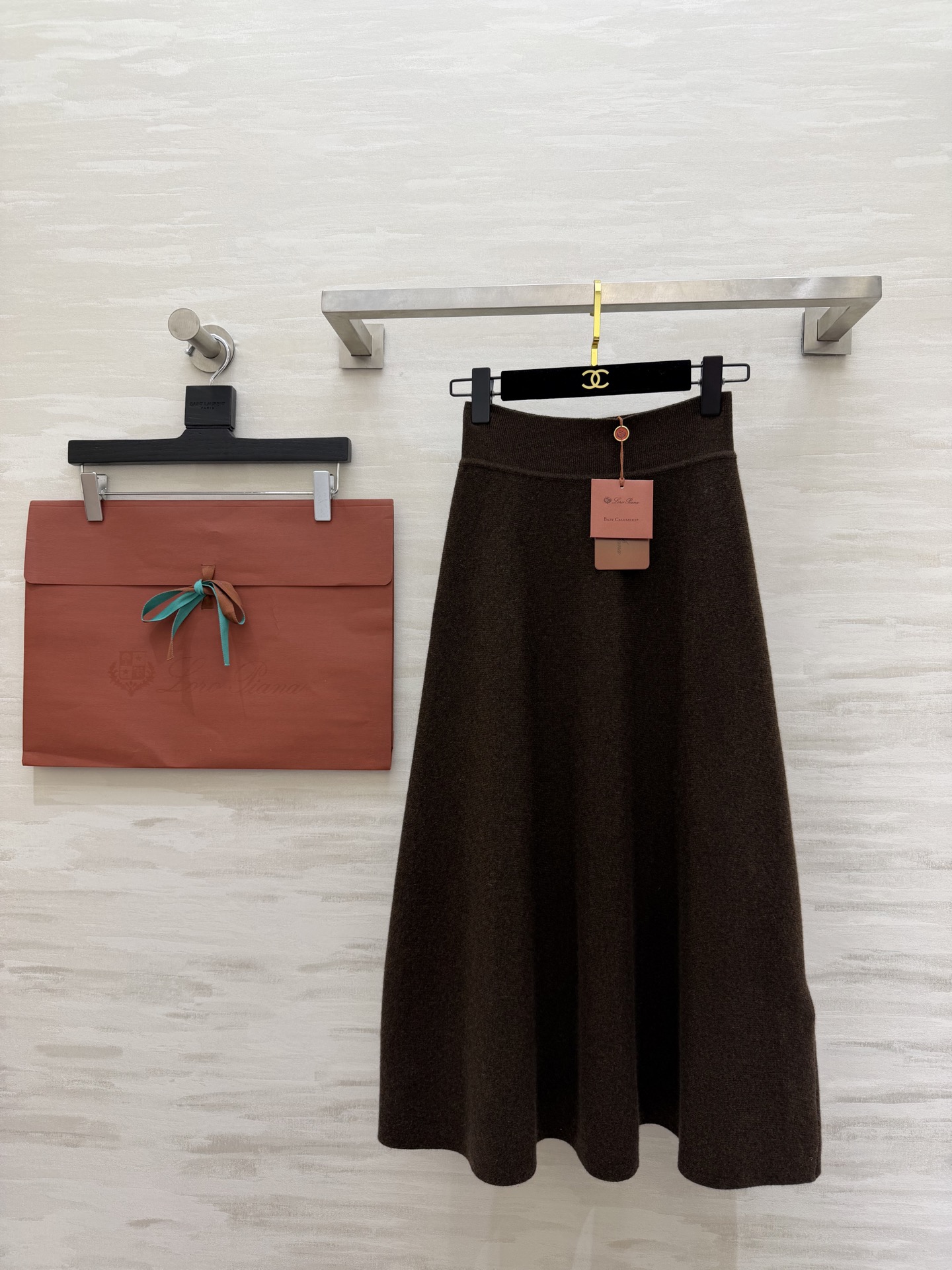 #Loro piana♡²⁶ssS 胶囊系列 提花针织纯色羊绒半裙 高品质定制 现货首发size：S/M