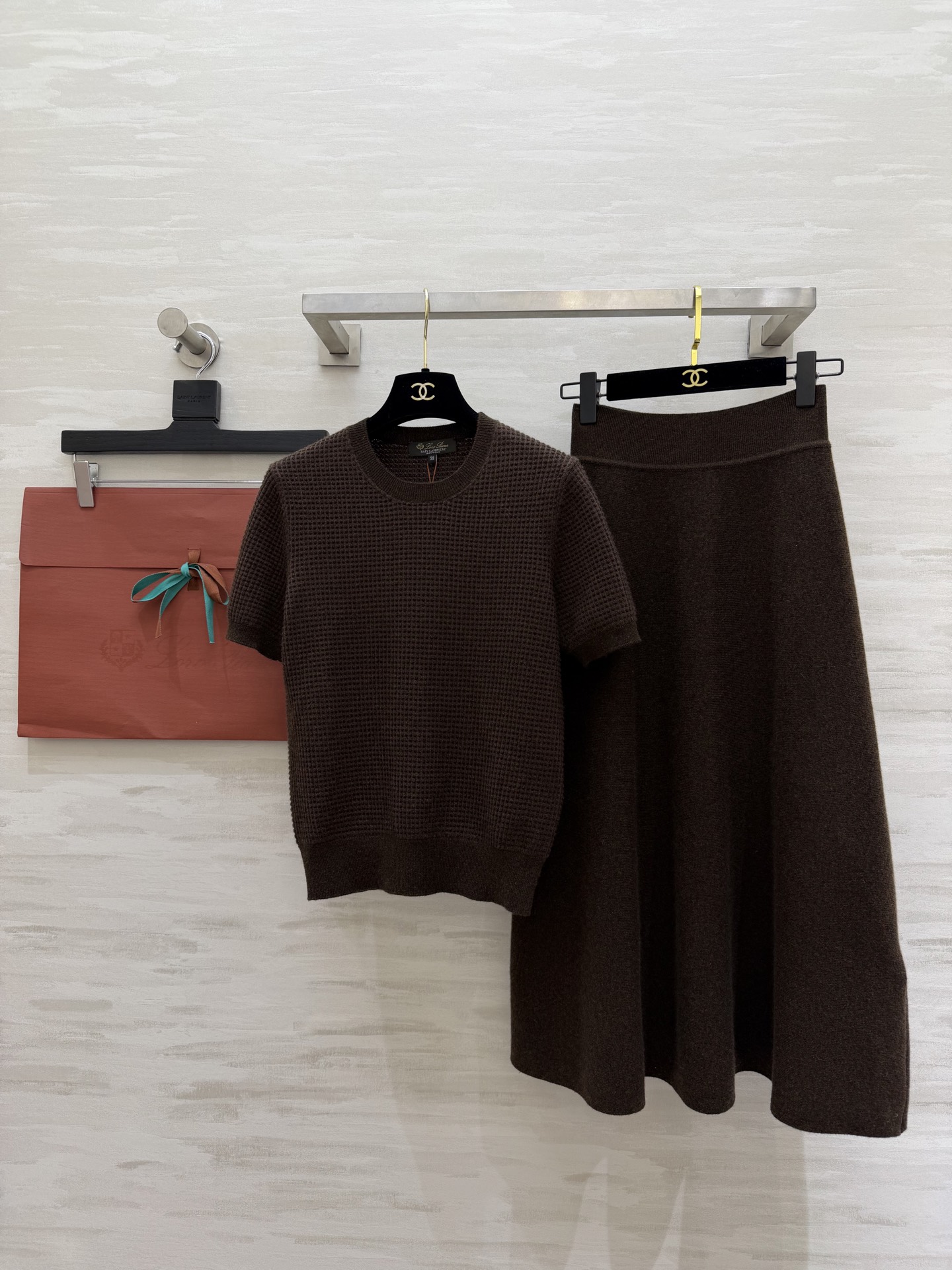 #Loro piana♡²⁶ssS 胶囊系列 提花针织纯色羊绒半裙 高品质定制 现货首发size：S/M