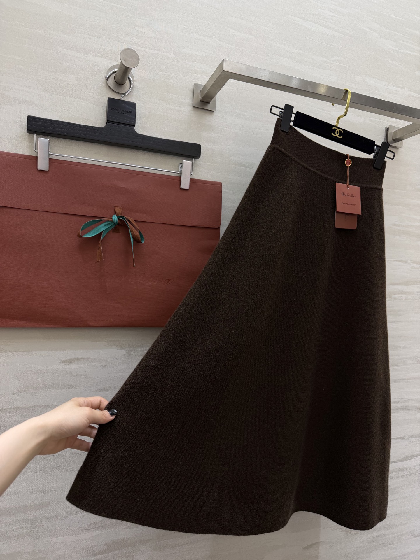 #Loro piana♡²⁶ssS 胶囊系列 提花针织纯色羊绒半裙 高品质定制 现货首发size：S/M