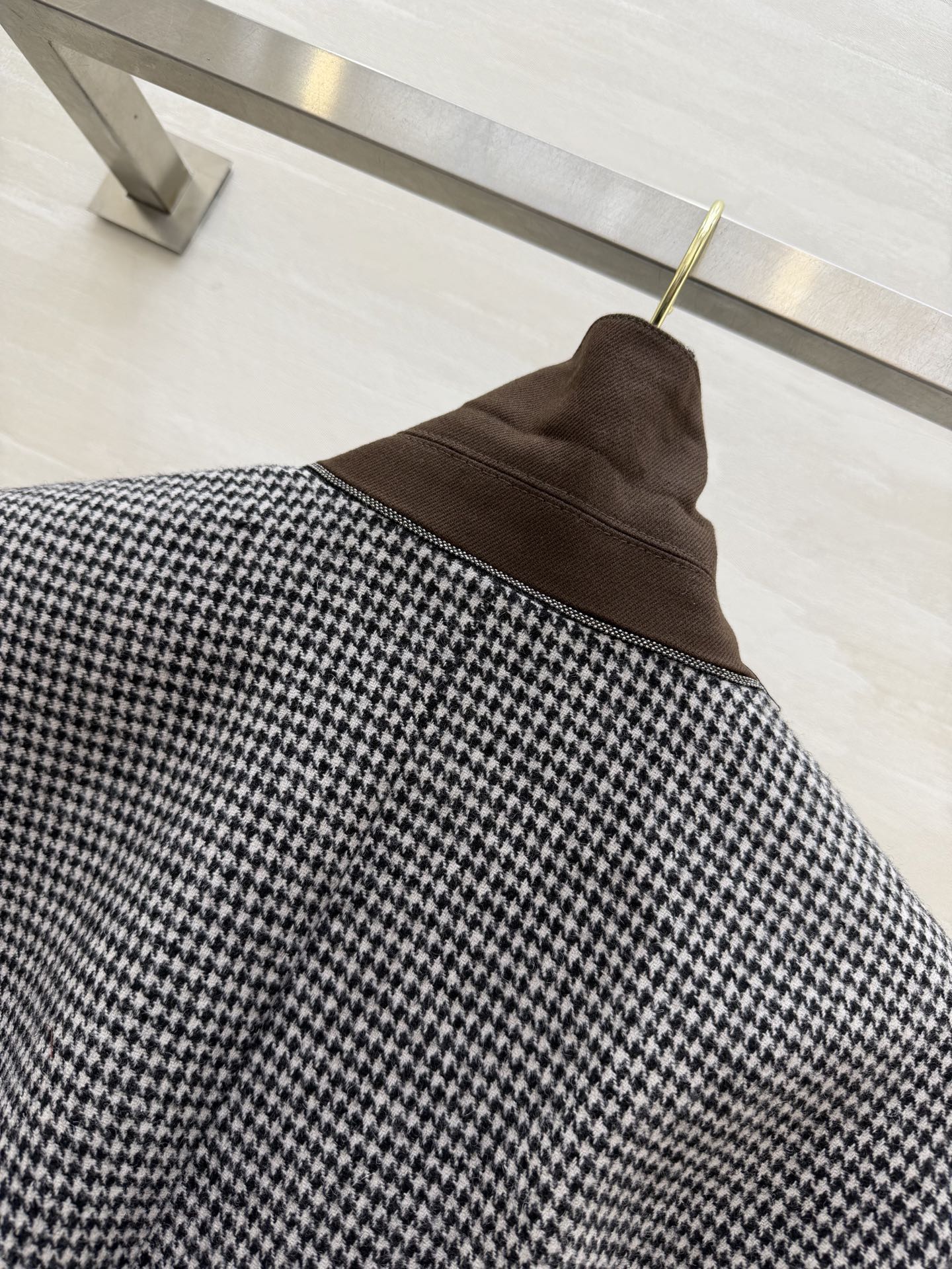 #Brunello Cucinell♡²⁶新款 格纹西装外套 配送定制腰带收腰显瘦 立体剪裁上身大气显贵