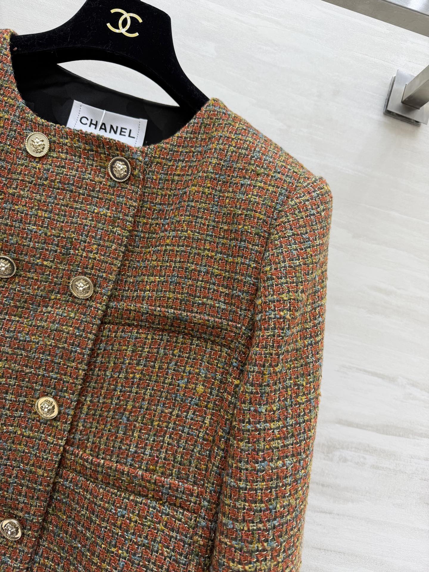 #Chane♡²⁶新款焦糖混色粗花呢外套 细腻又有层次 经典圆领+双排金扣 优雅永不过时 高品质定制 现