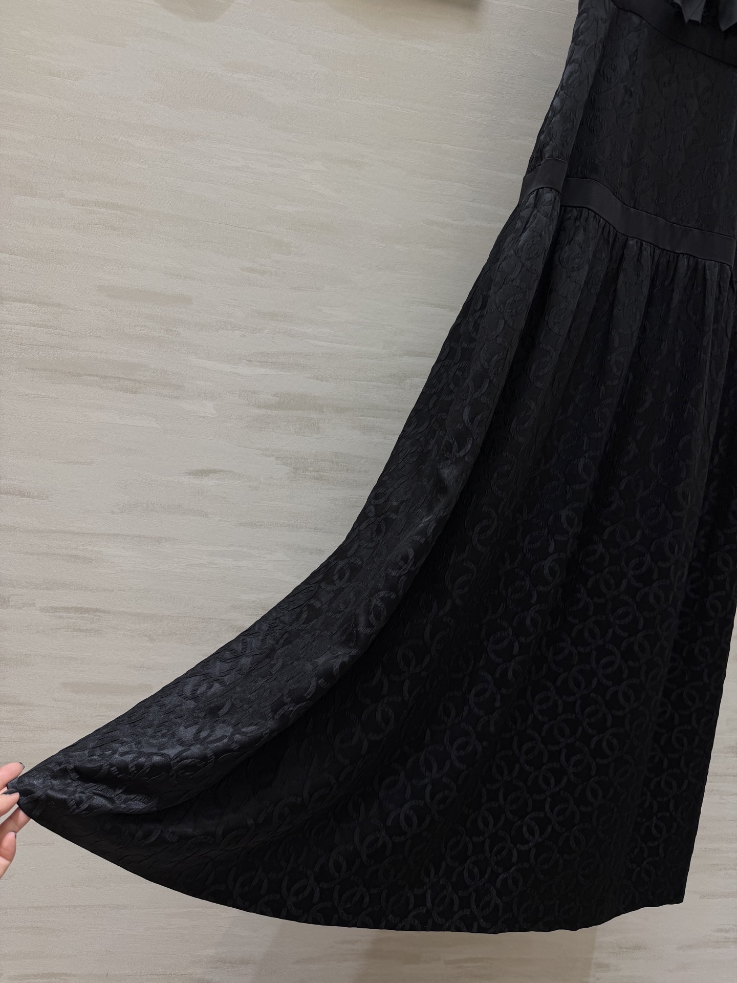 #Chane♡提花真丝绉纱 无袖连衣裙 定制100%桑蚕丝 晚宴礼服款 优雅贵气 高品质定制 现货首发s