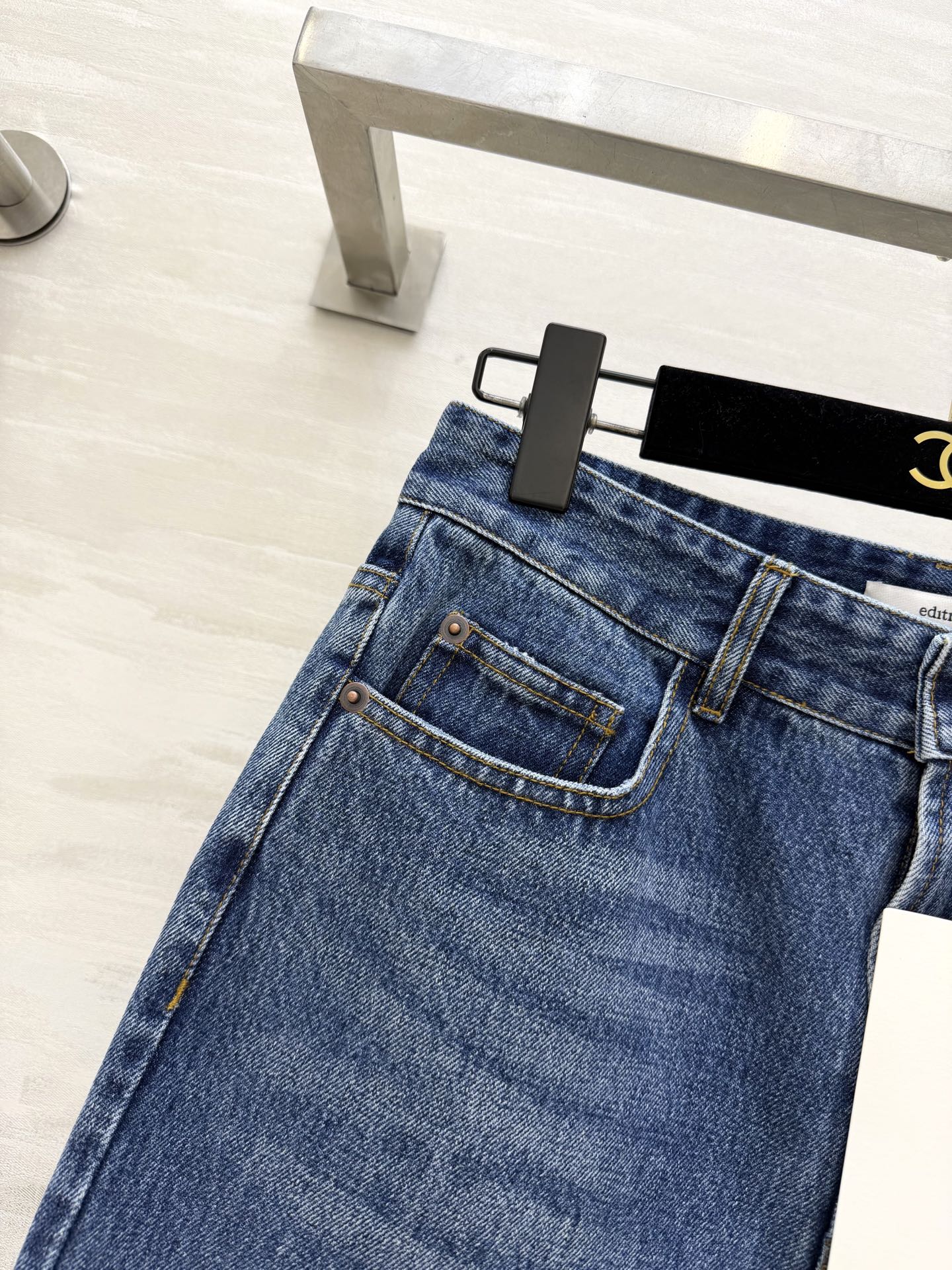 edition 直筒九分牛仔裤 复古水洗蓝 耐看又显白高腰直筒版型 修饰腿型不挑人 九分长度 露出脚踝更