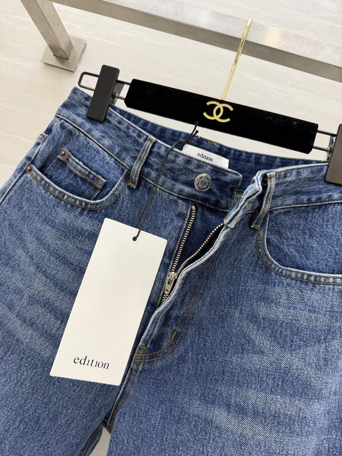 edition 直筒九分牛仔裤 复古水洗蓝 耐看又显白高腰直筒版型 修饰腿型不挑人 九分长度 露出脚踝更