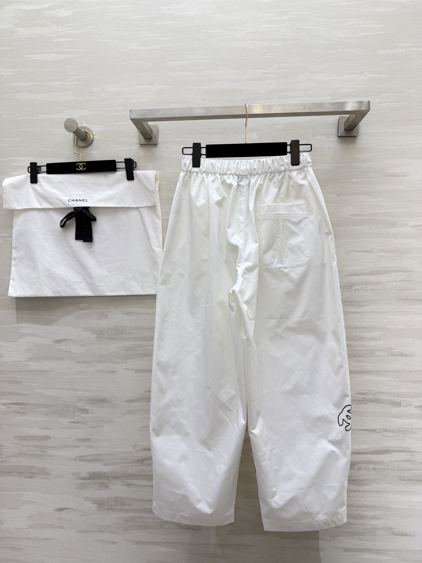 #Chane♡²⁶春夏新款 中古系列抽绳弹力阔腿裤 高品质定制 现货首发size：36/38/40（36