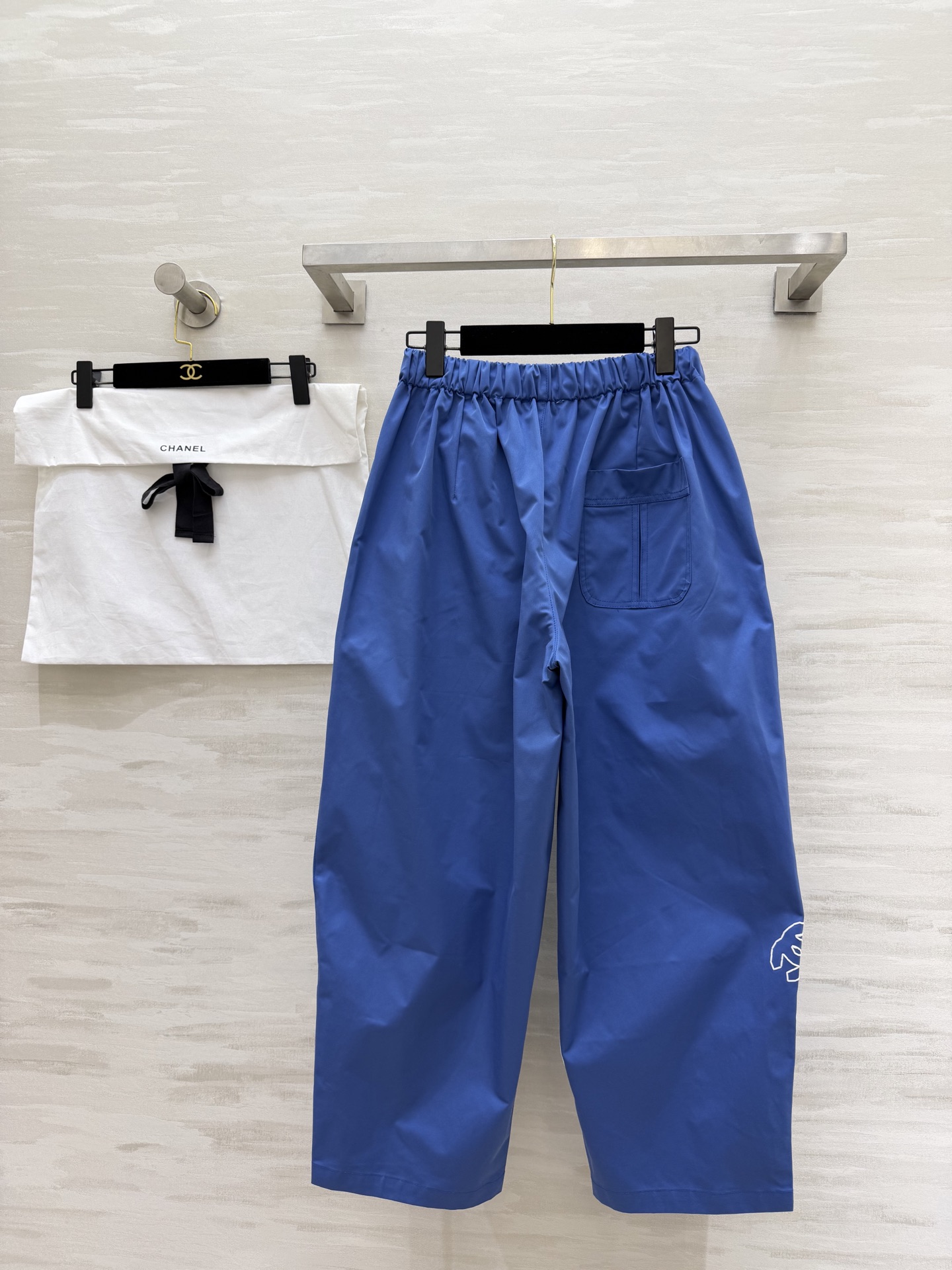 #Chane♡²⁶春夏新款 中古系列抽绳弹力阔腿裤 高品质定制 现货首发size：36/38/40（36