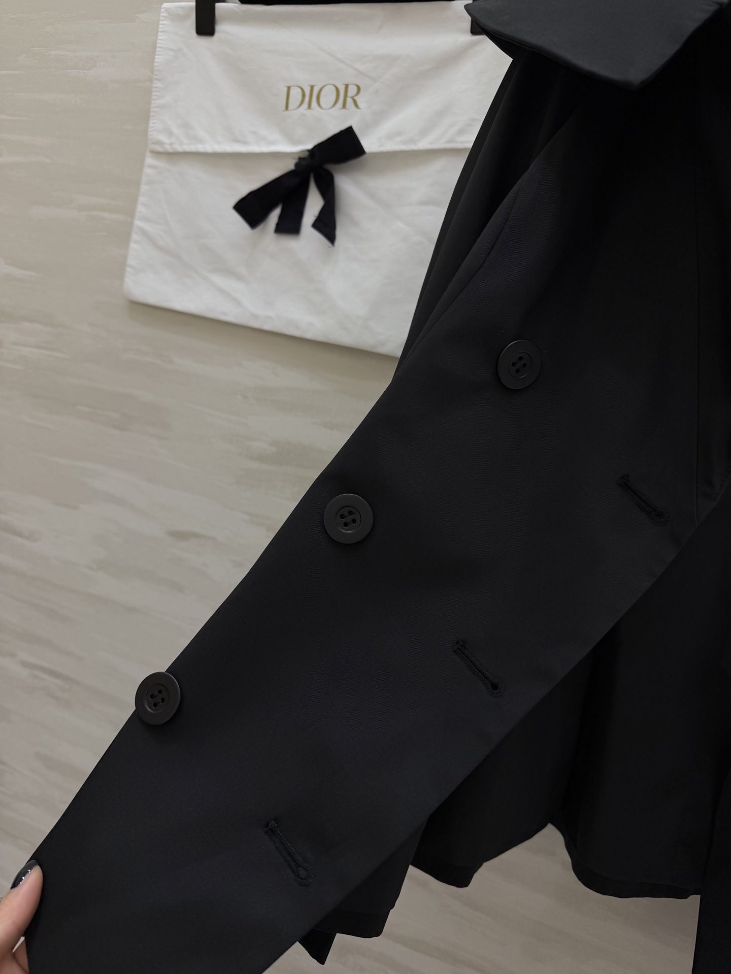 #Dio♡²⁶短款风衣｜小个子天菜版型✨大翻领+收腰腰带，一秒掐出腰线卡其色温柔复古，黑色酷飒干练通勤/