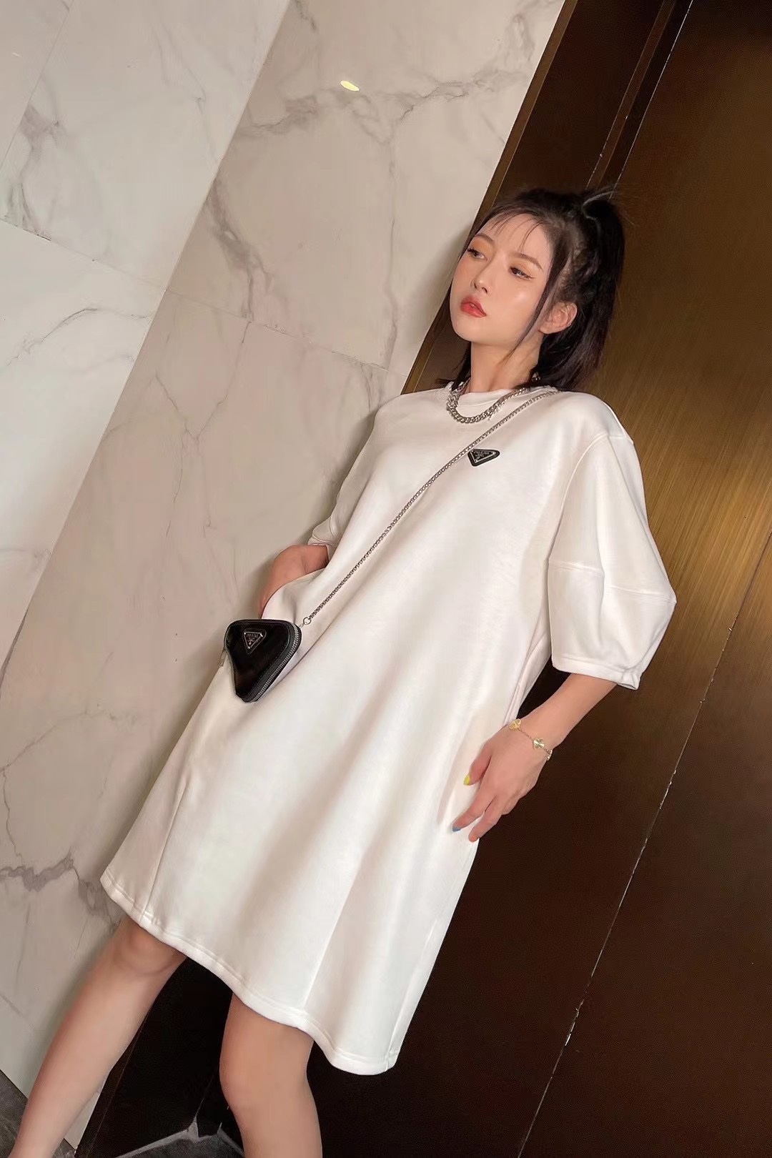 NO:778735,Milky white, gentle white moonlight, full of purity.,Prada-clothing,prada,19860909奶白温柔白月光,清纯感拉满.,普拉达-服装,prada,,Women's clothing