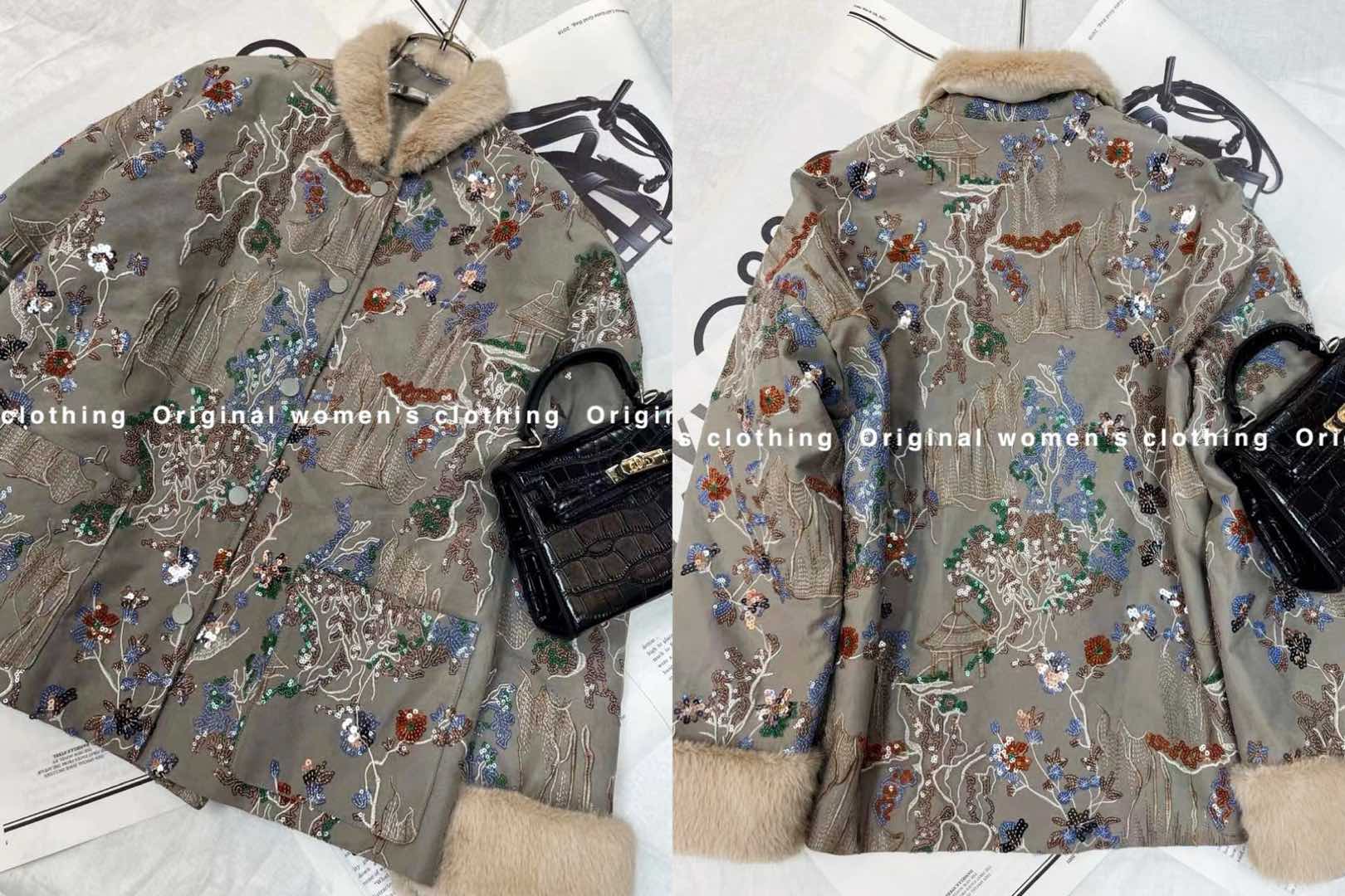 High-End Custom-Made Women’s Suit Unveiled from Dust Bag with Special Bomb Detail - 图片 3