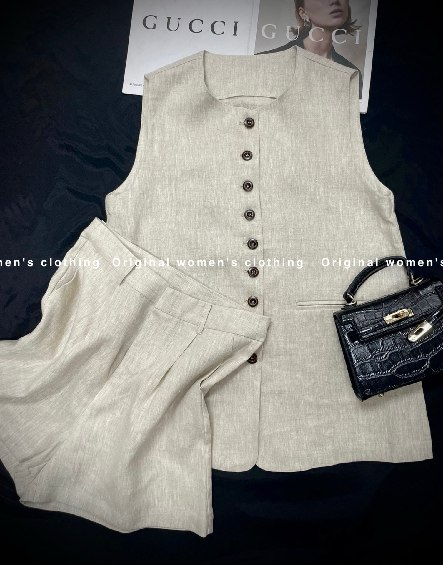 High-End Women’s Linen Suit with Sentimental Winds: Quality and Style in G’s Collection - 图片 9